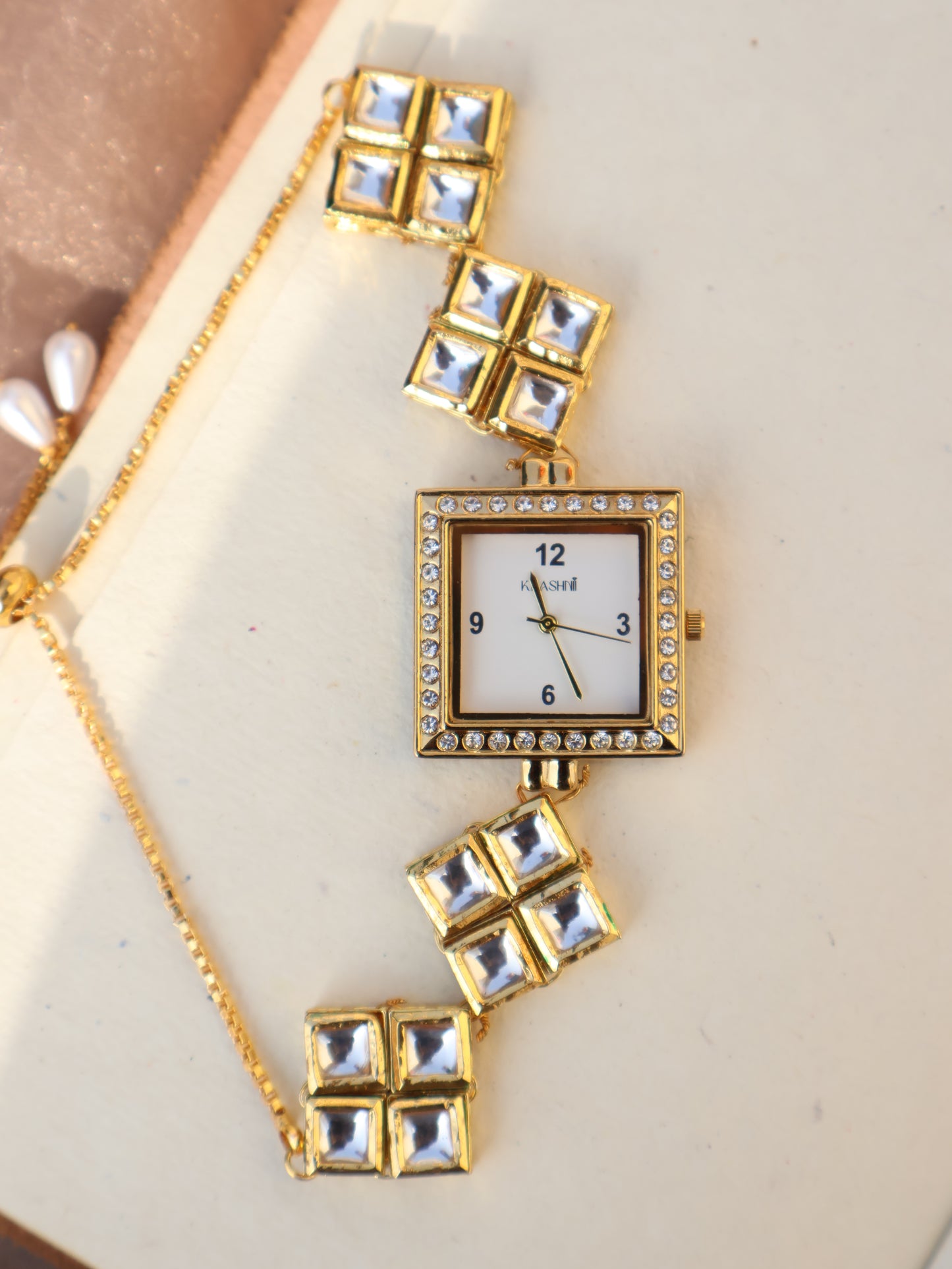 Ella Kundan Wrist Watch