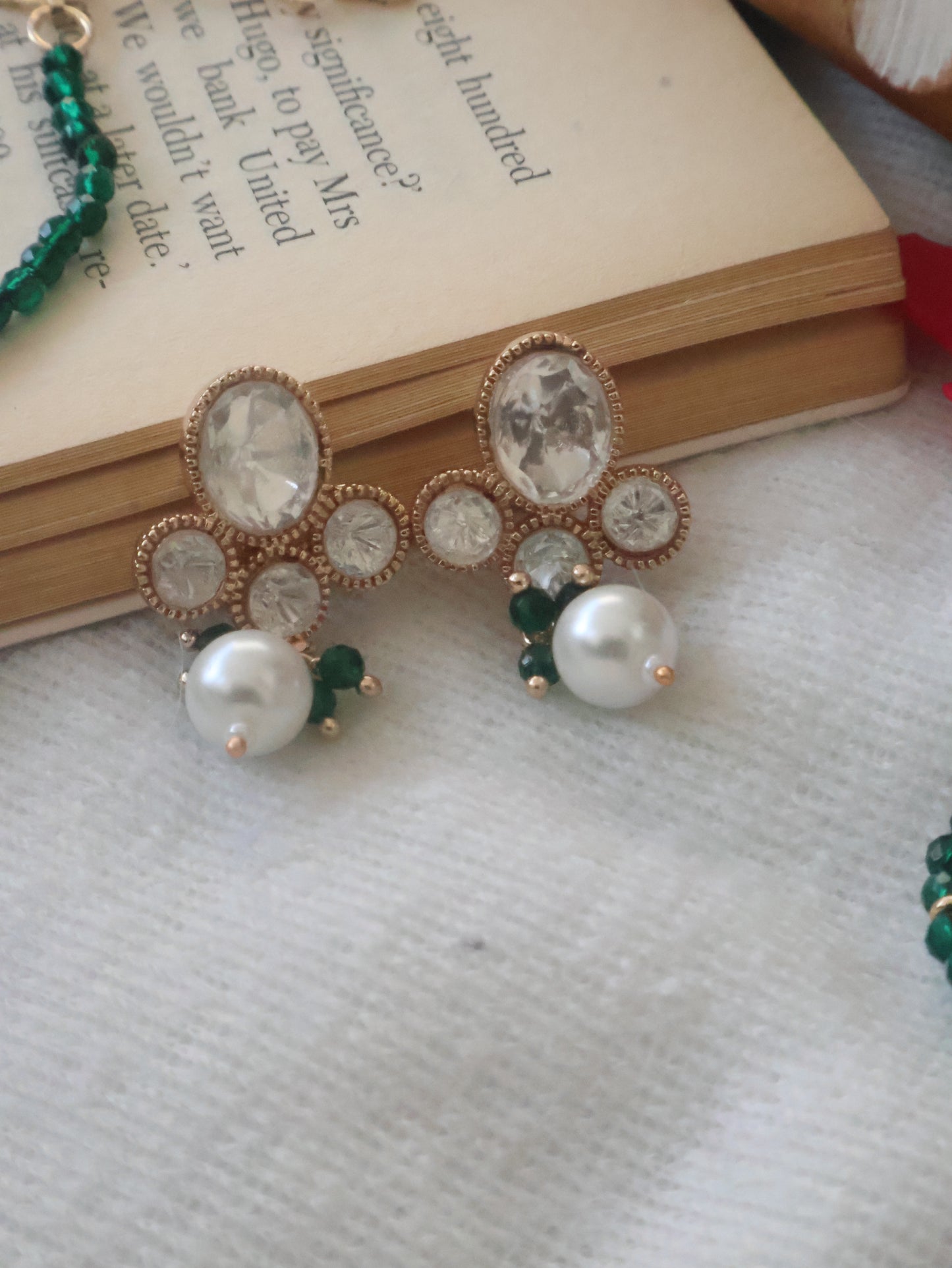 Heer Polki Green Necklace Set