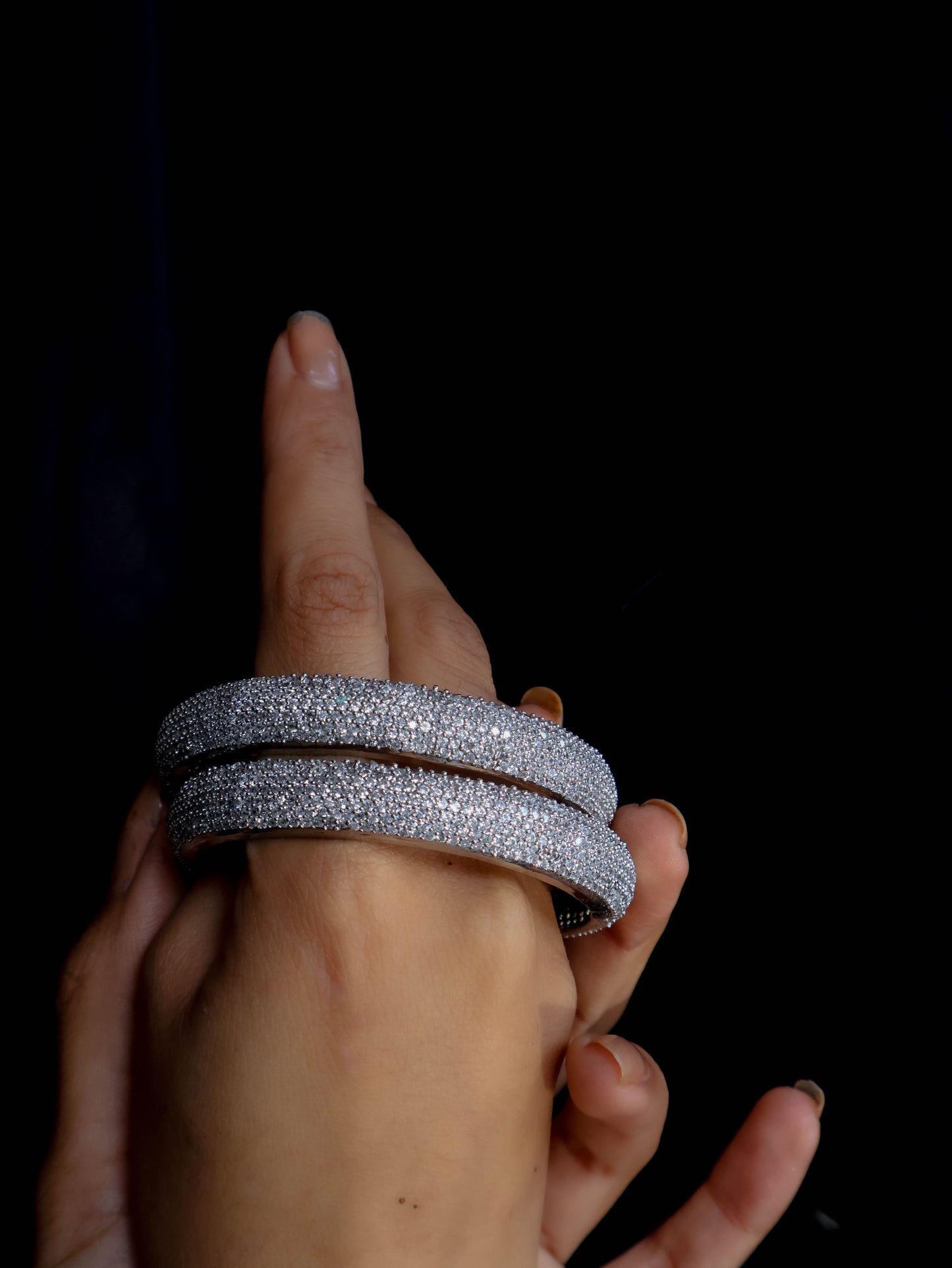 Fitwa Silver Bangles - Pair of 2