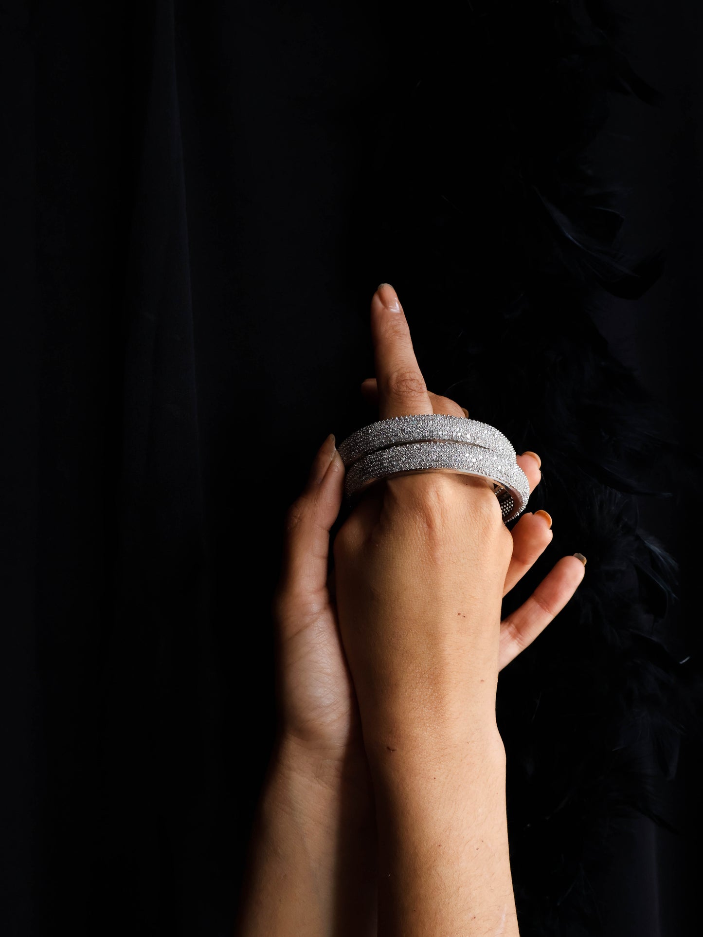 Fitwa Silver Bangles - Pair of 2