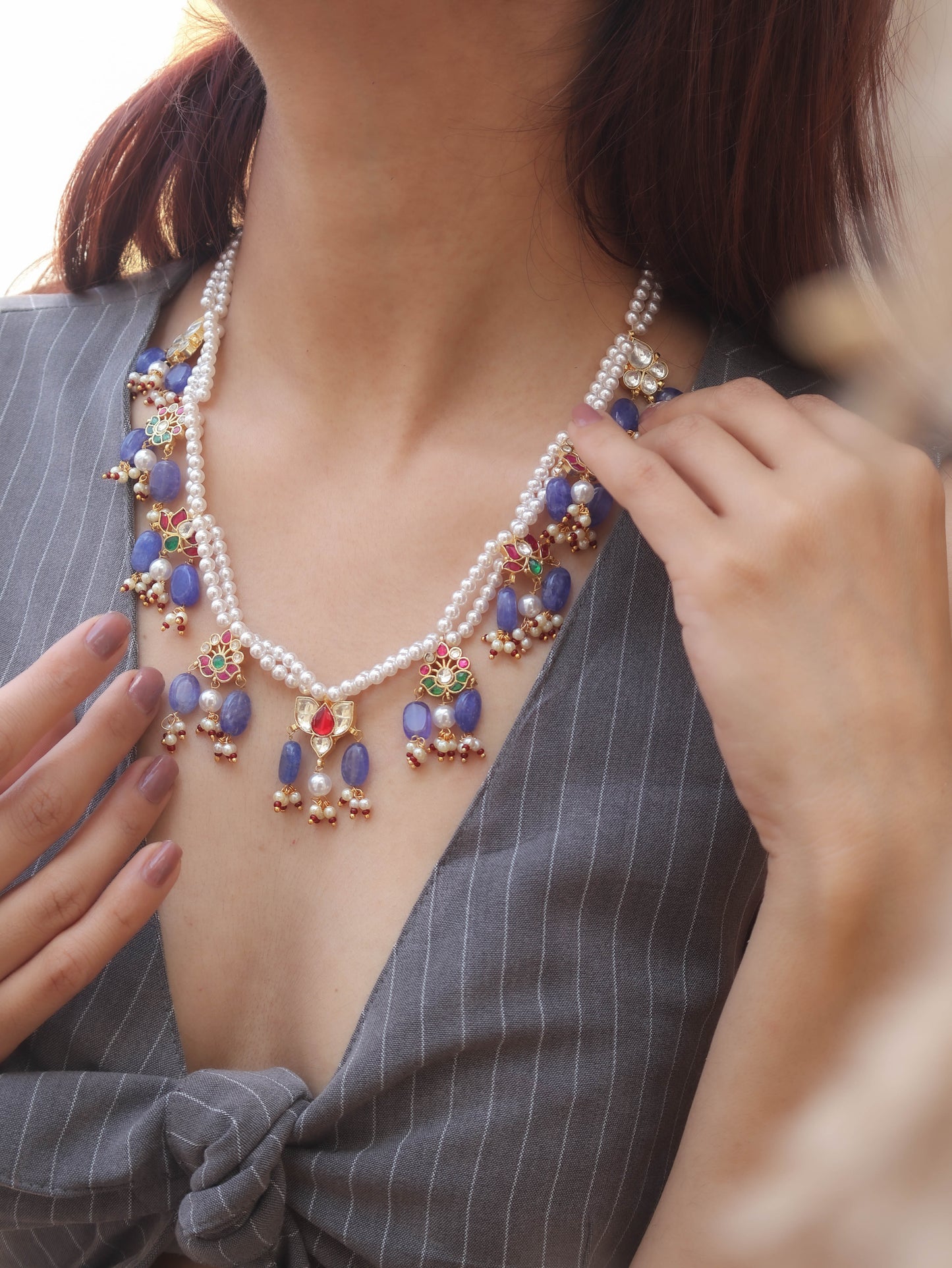 Niral Blue Kundan Necklace
