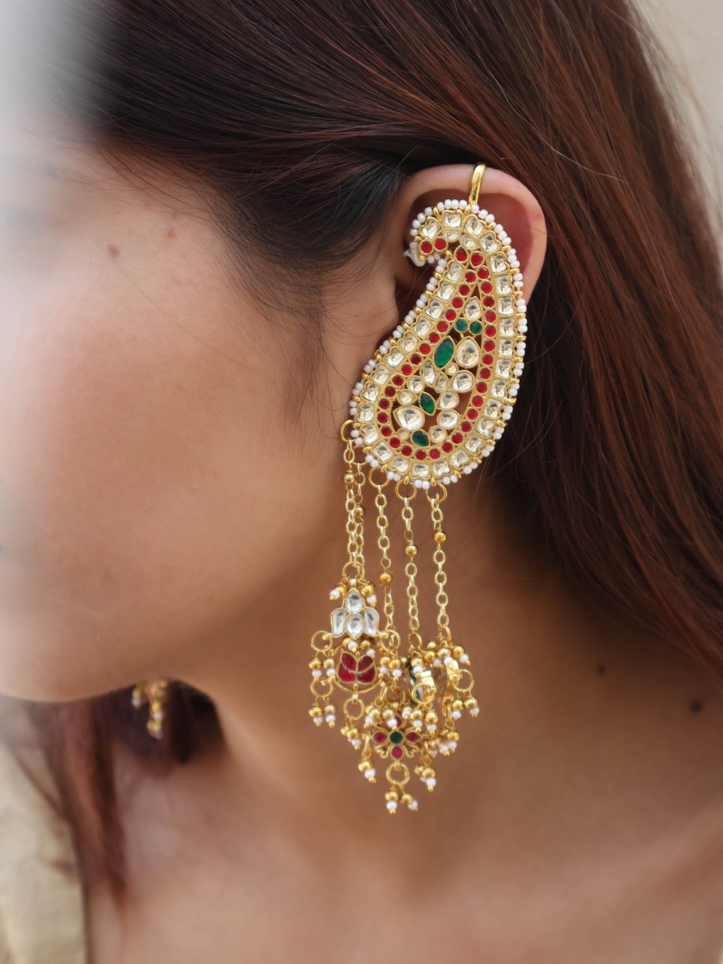 Khwaish Kundan Earcuff Earrings