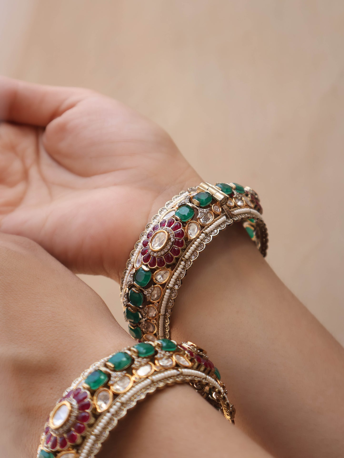 Mohe Polki Bangle - Set of 2