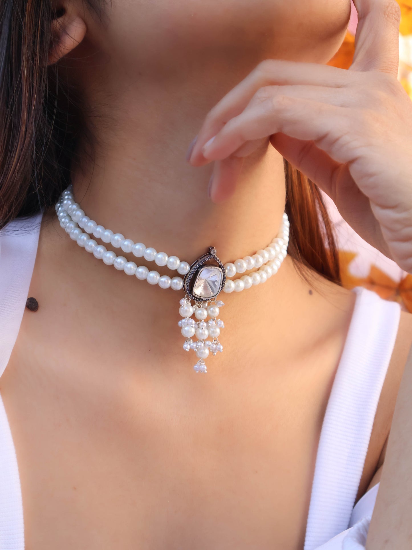 Ishr Pearls Polki Necklace