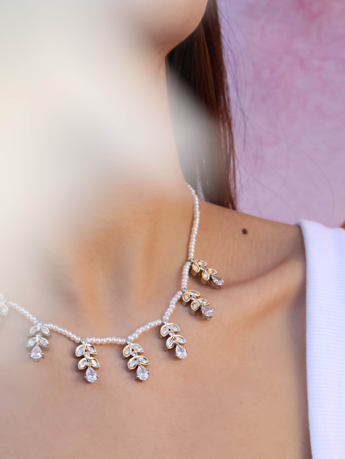 Halsey Two-Toned Polki Necklace