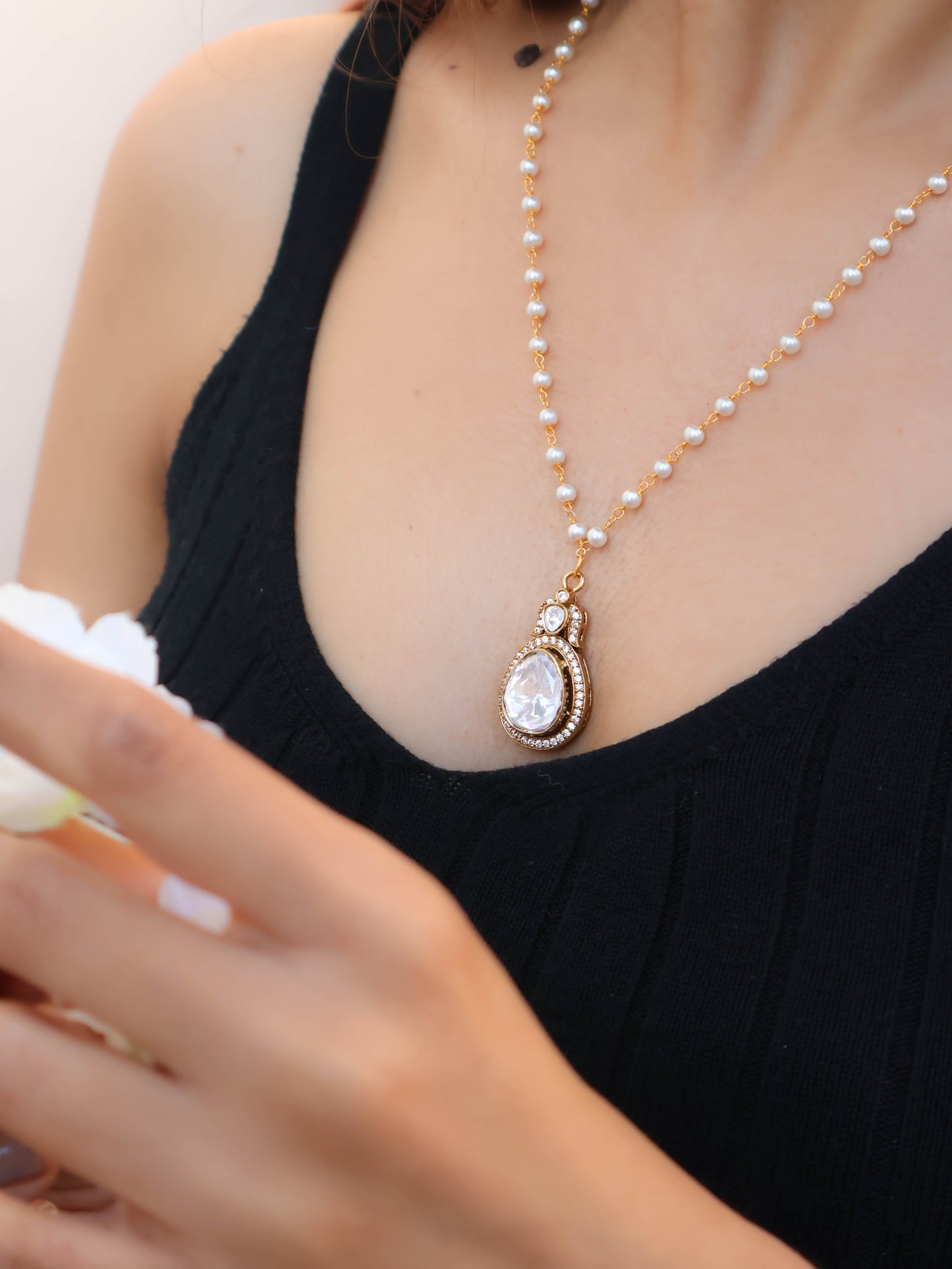 Aliona Polki Pendant Necklace