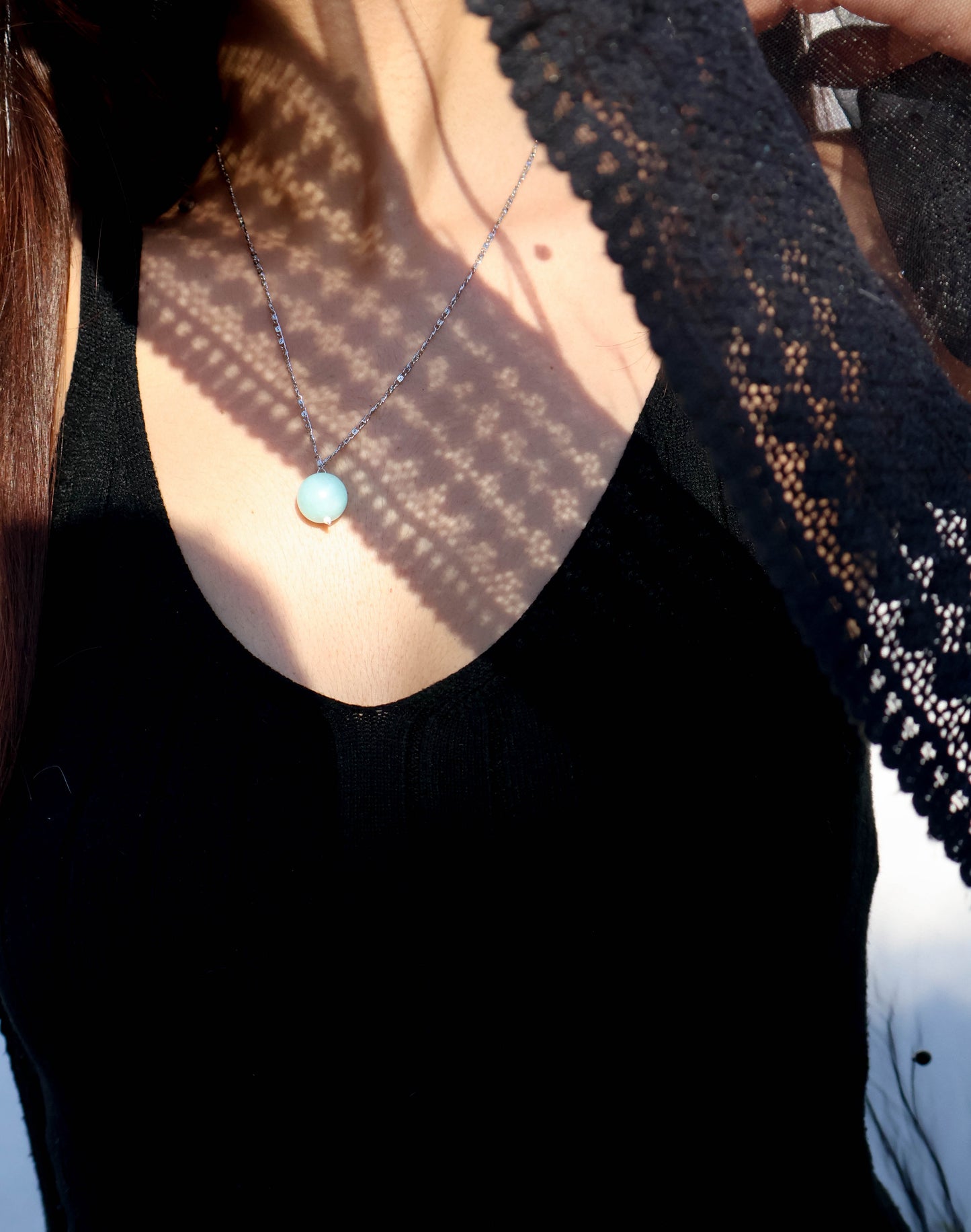 Aliza Moon Stone Pendant Necklace