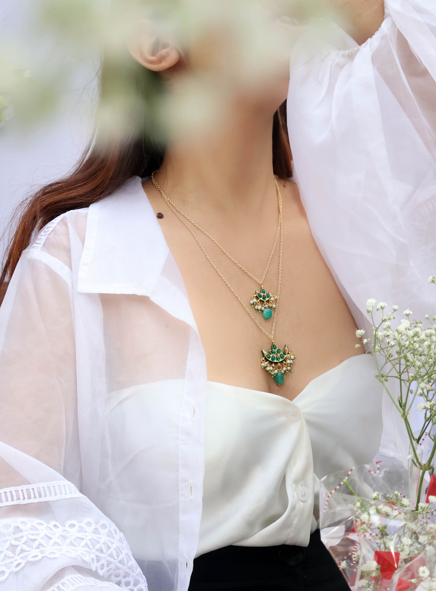Nihal Green Pendant Necklace
