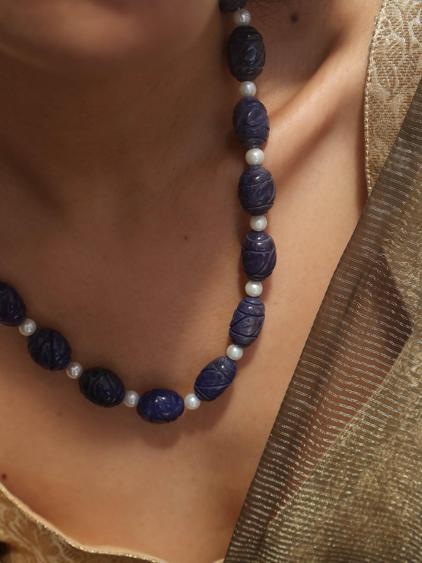 Nehir Blue Long Necklace