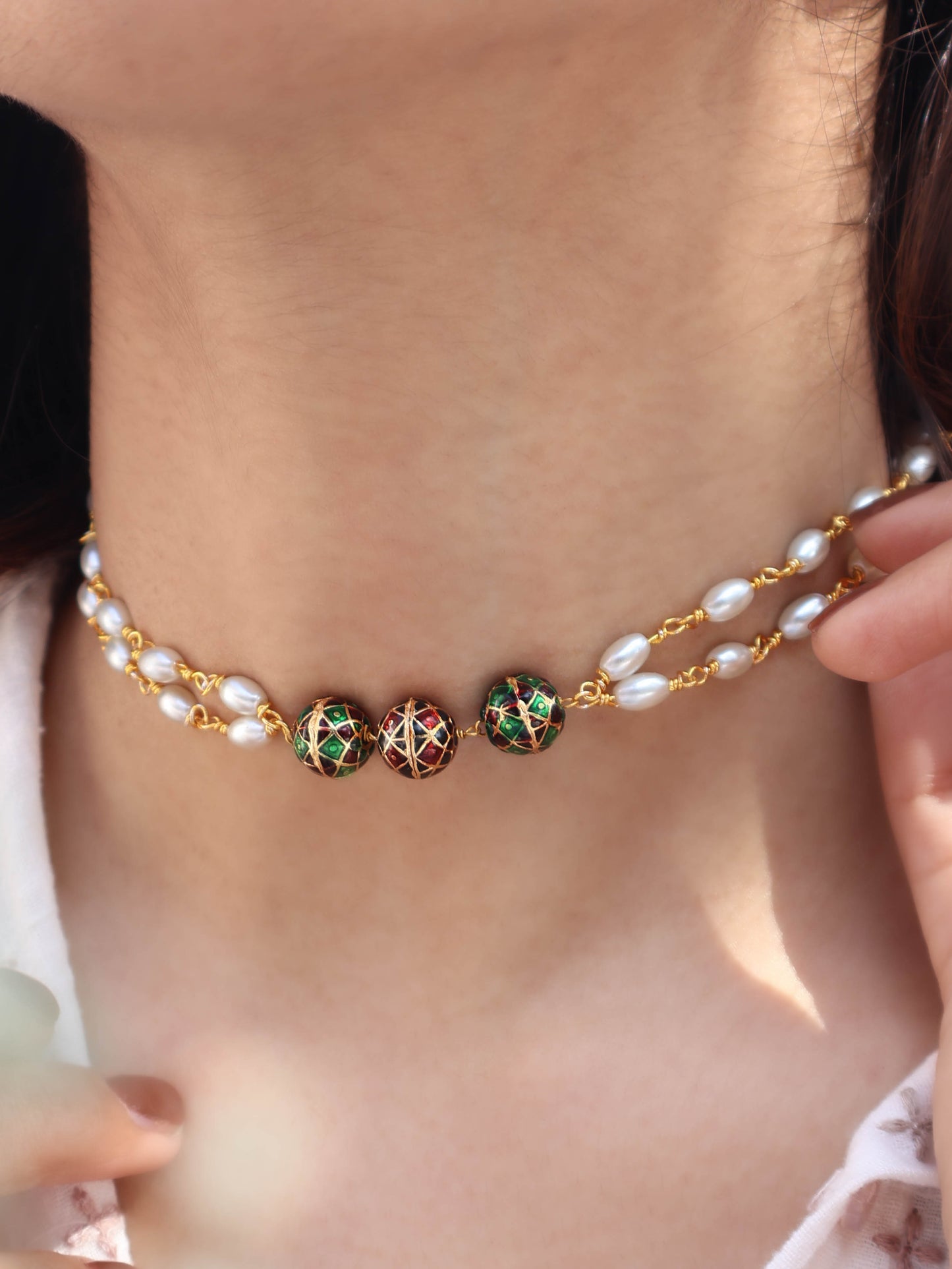 Indy Meenakari Choker Necklace