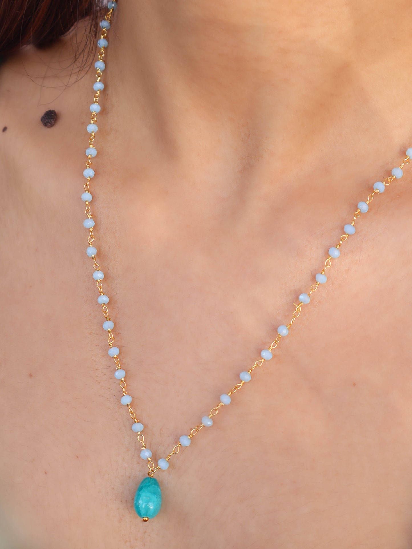 Astrid Blue Pendant Necklace
