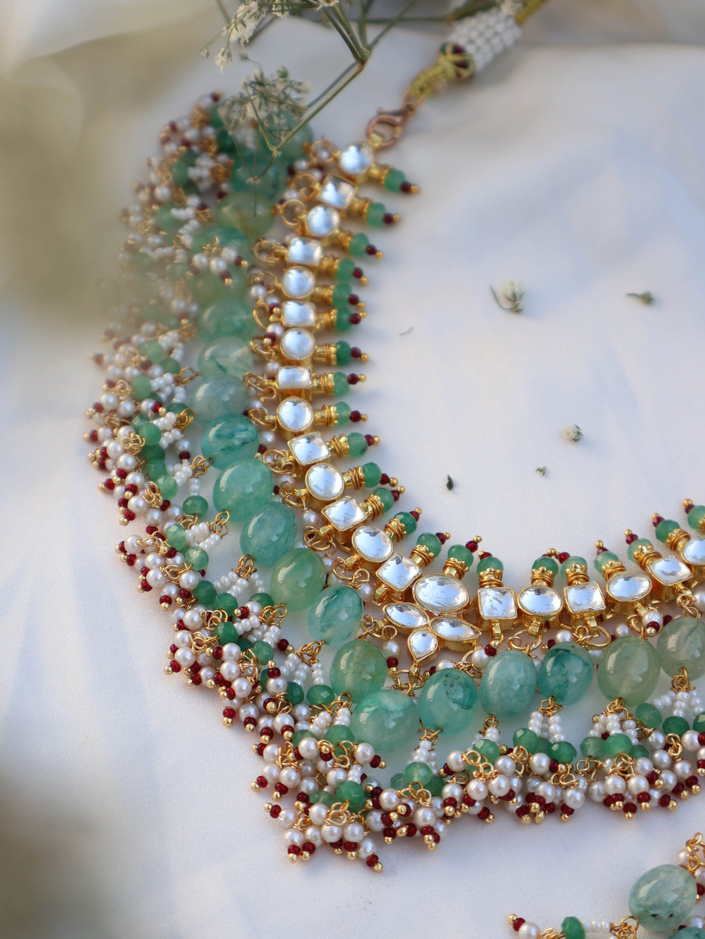 Samant Mint Green Necklace Set