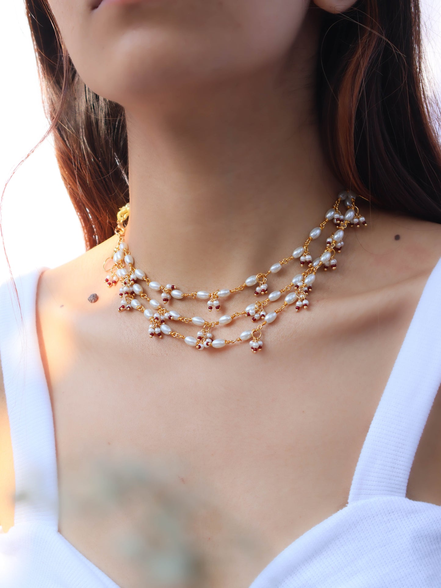 Anisa Pearl Choker Necklace