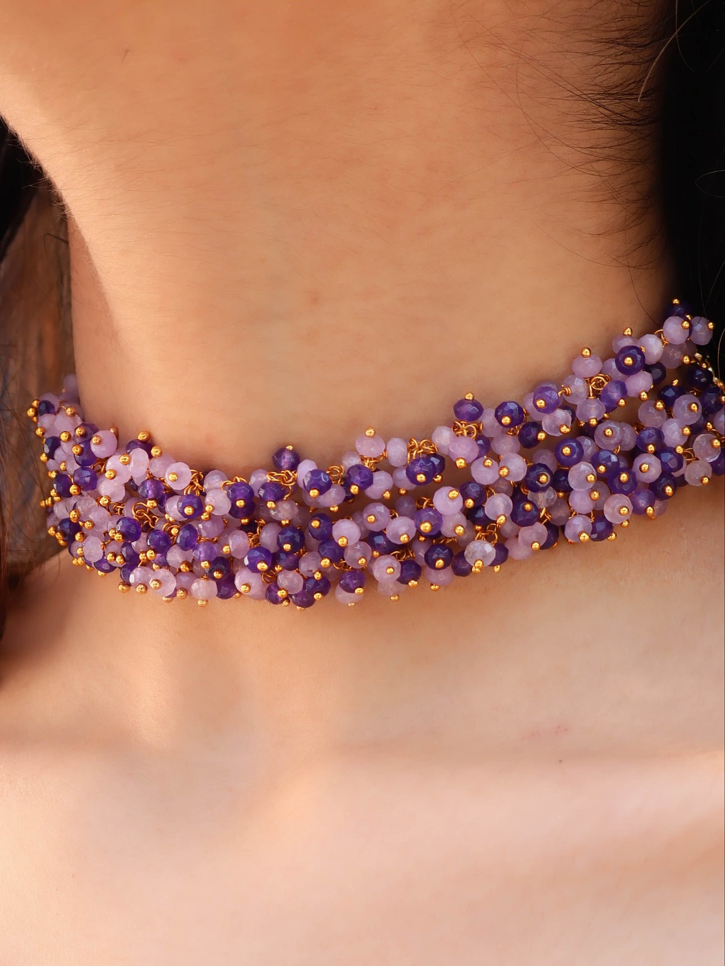 Hannah Purple Choker Necklace