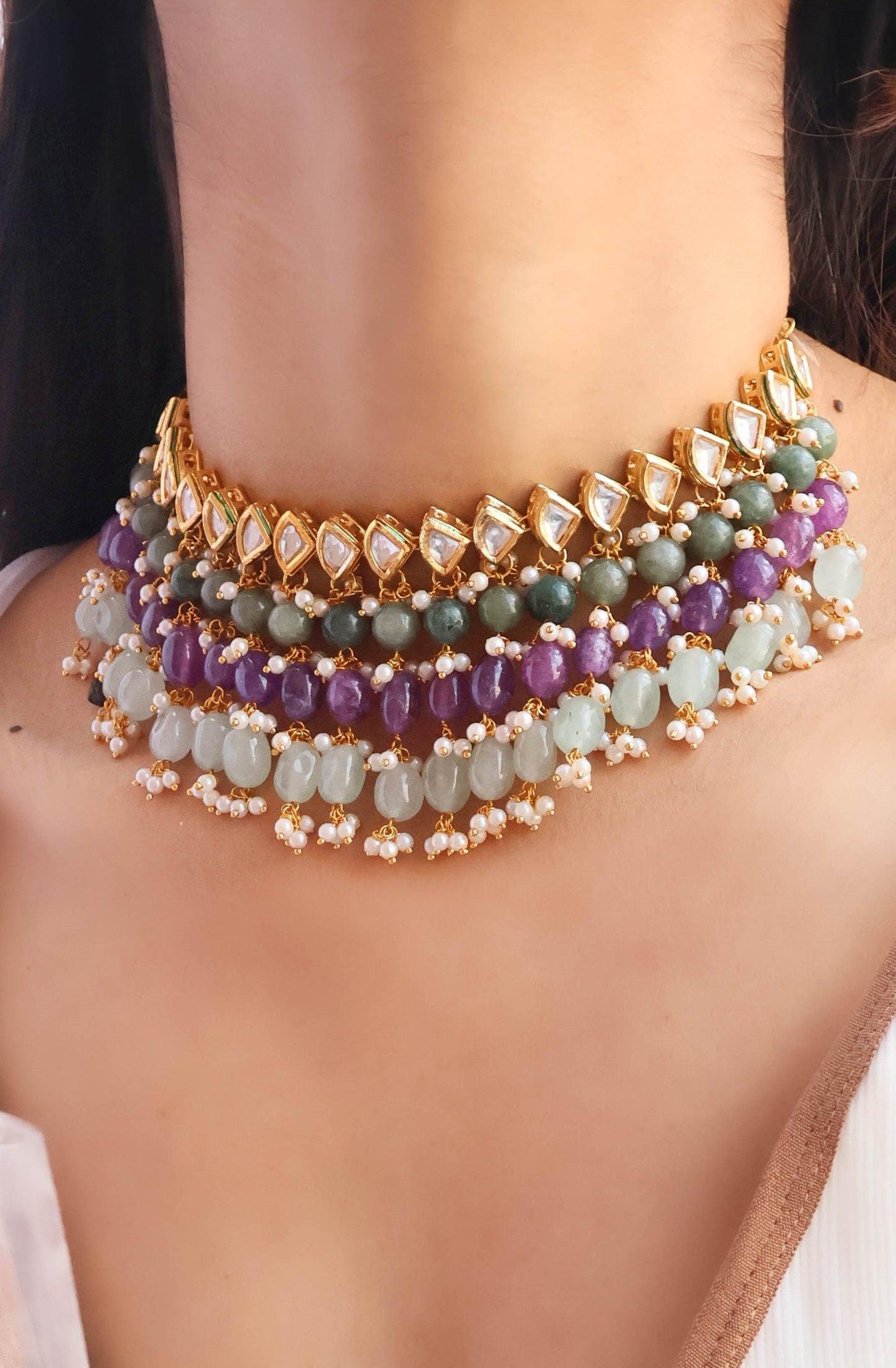 Rabiya Multicolored Kundan Necklace