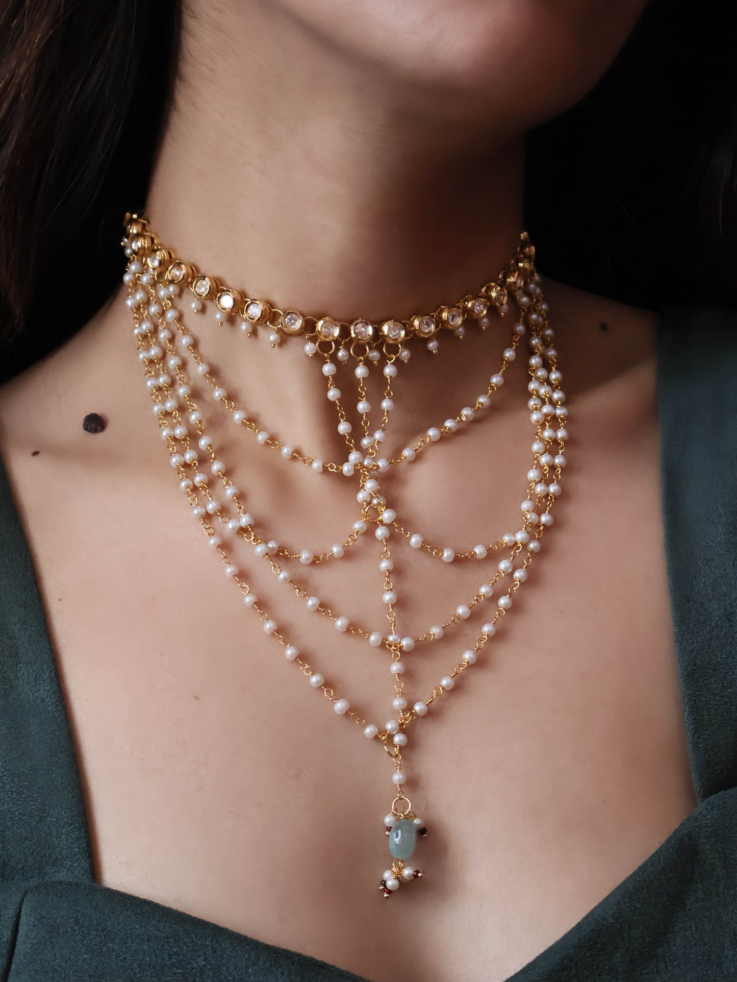 Hanifa Pearl Choker Necklace