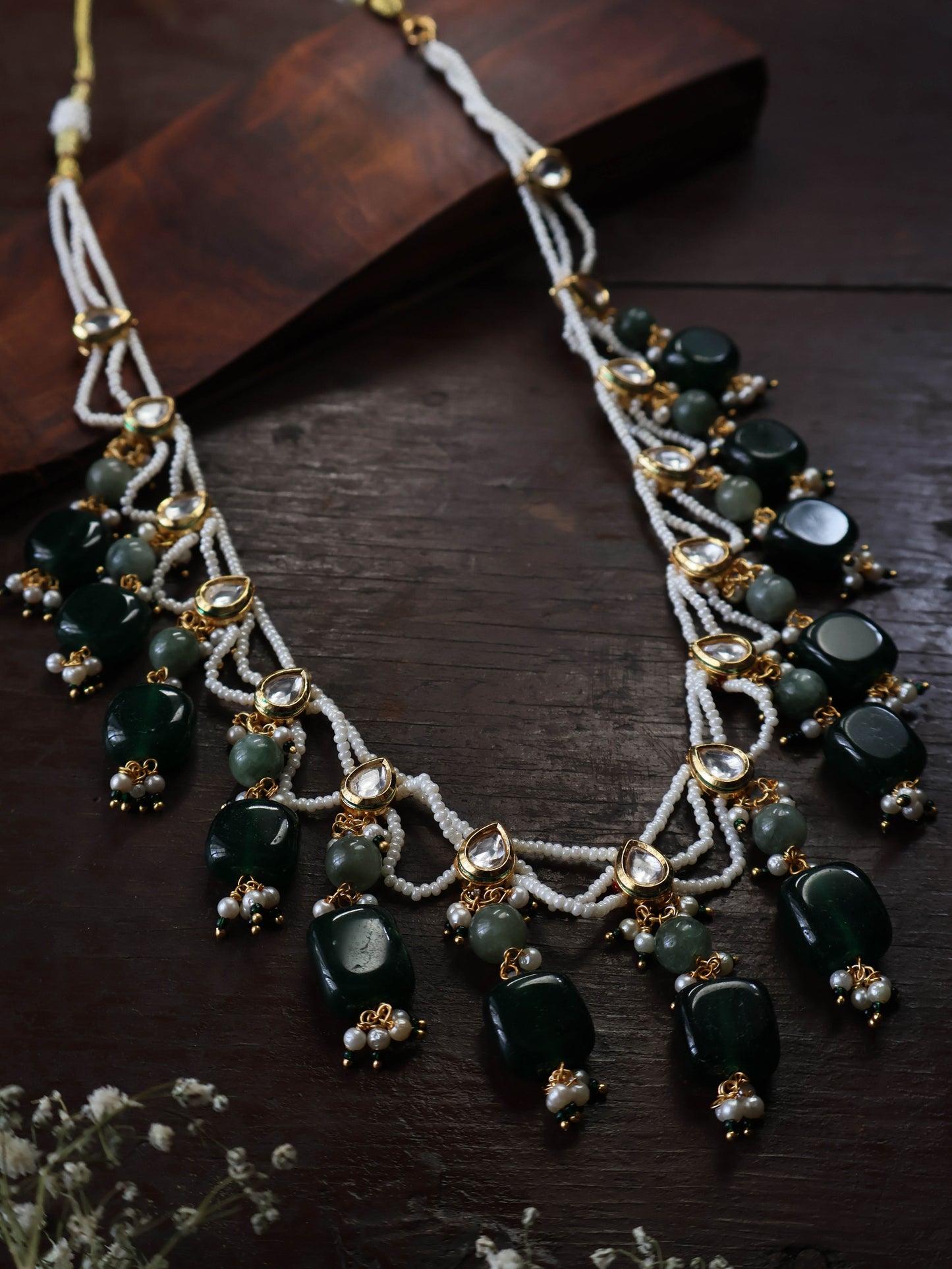 Hannah Green Pearl Long Necklace