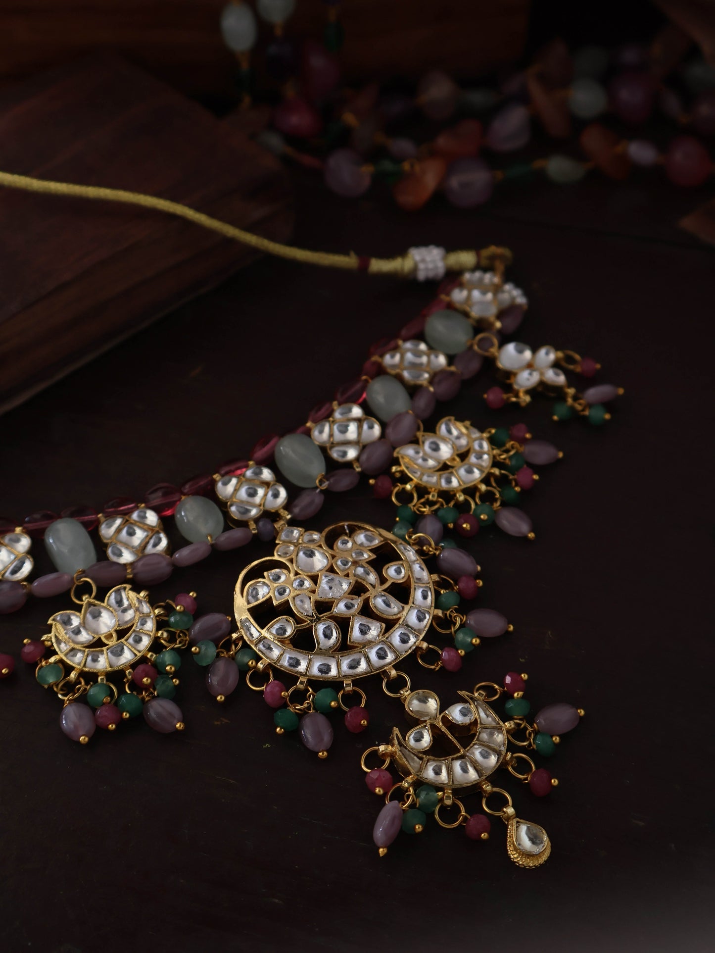 Phool Multicolored Kundan Necklace