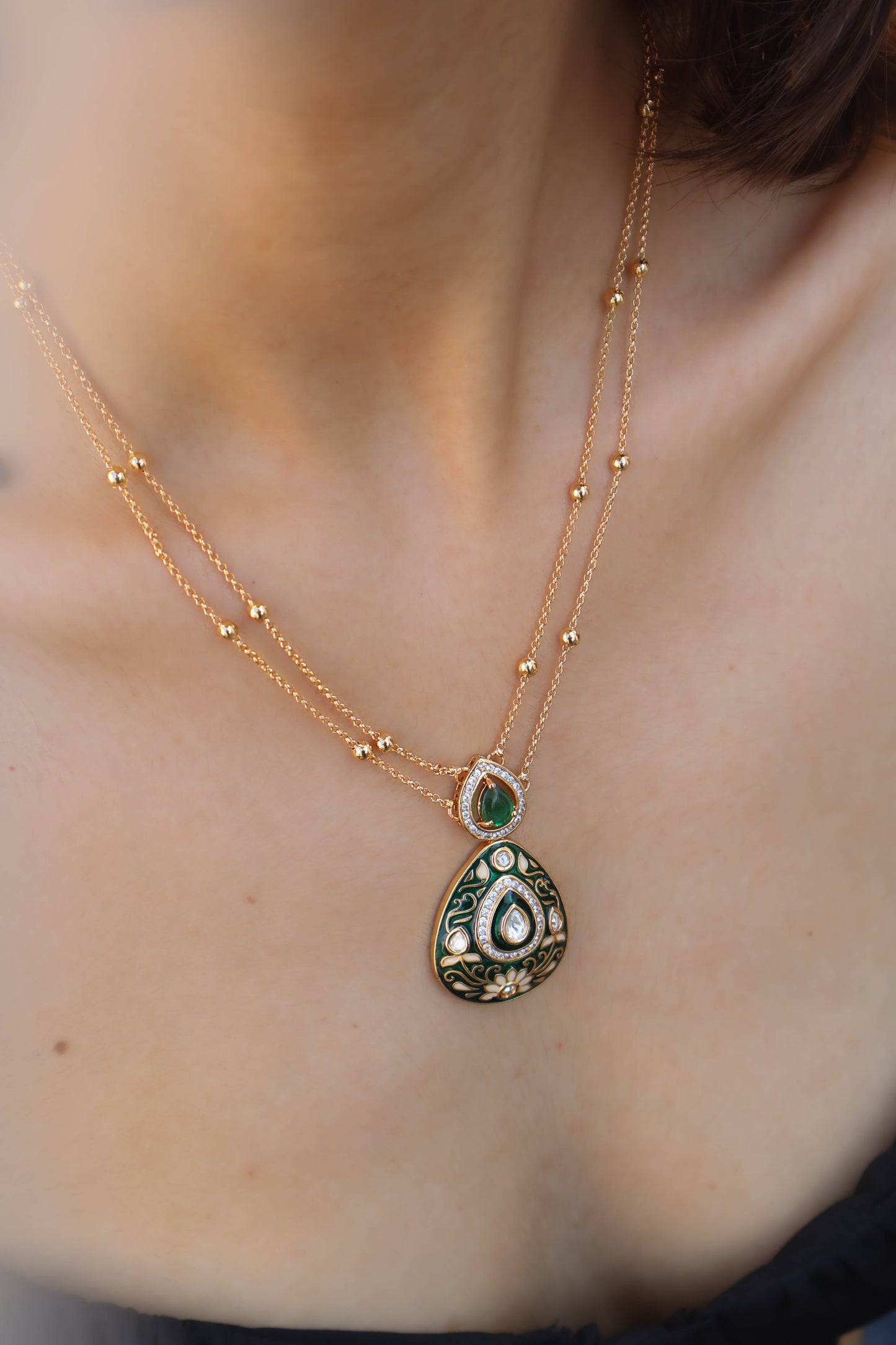 Irit Meenakari Pendant Necklace Set