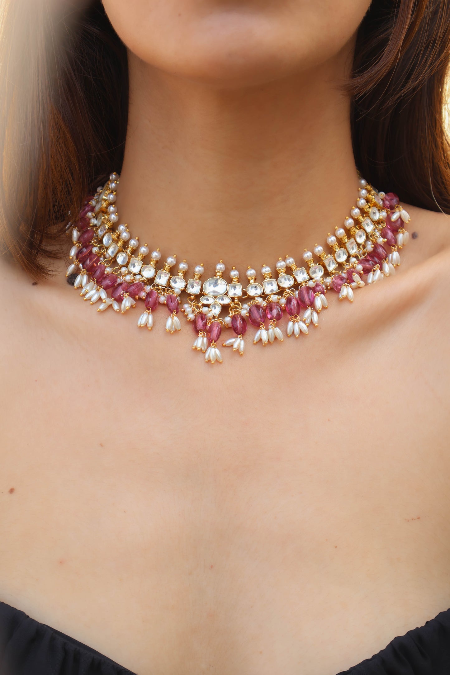 Ilham Pink Choker Necklace
