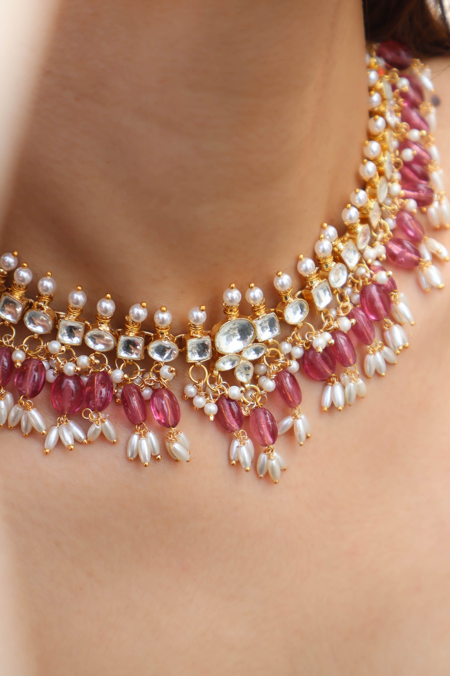 Ilham Pink Choker Necklace