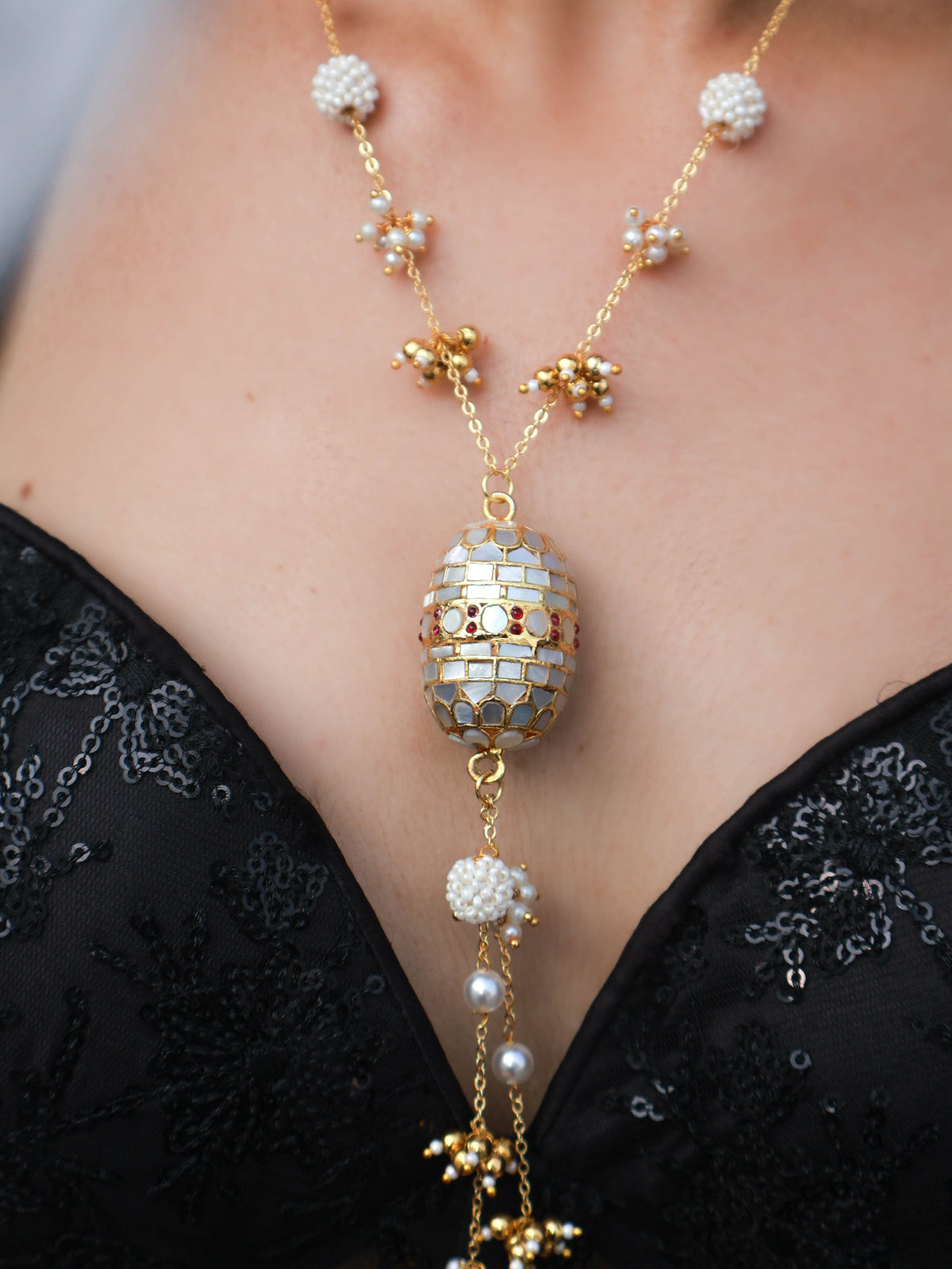 Deetya Mother-of-Pearl Pendant Necklace