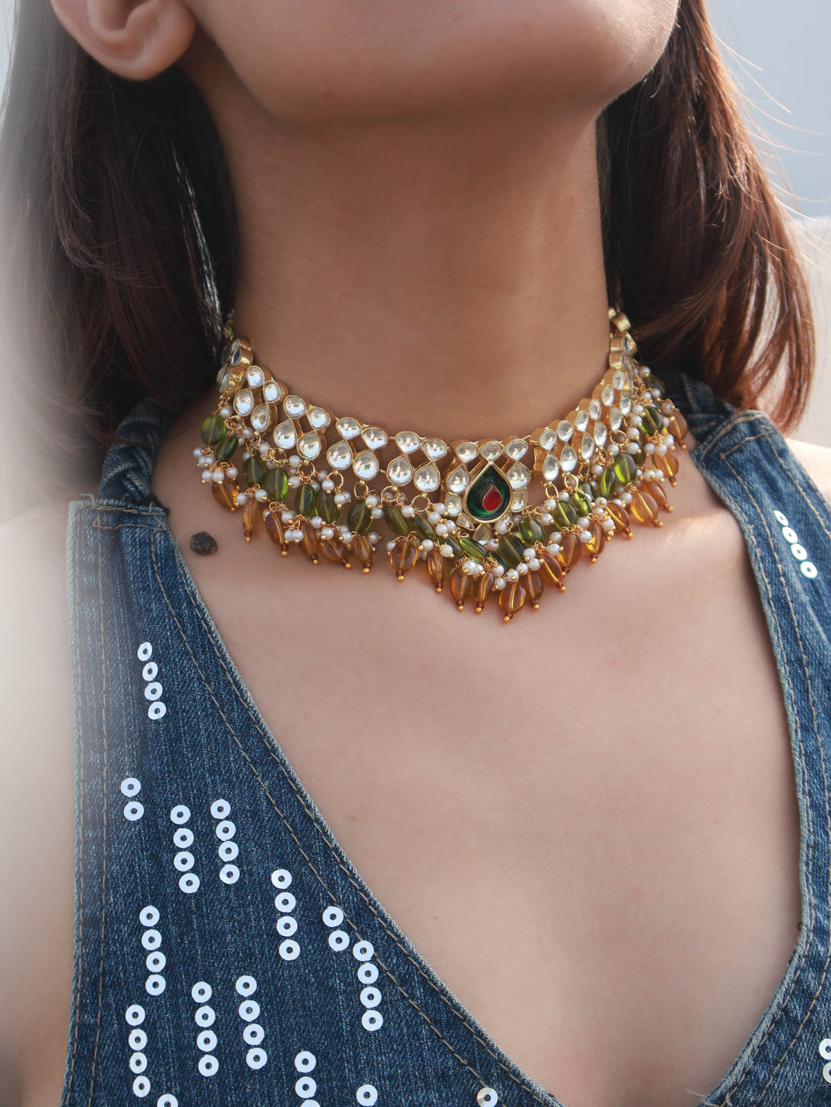 Vihana Kundan Multicoloured Necklace