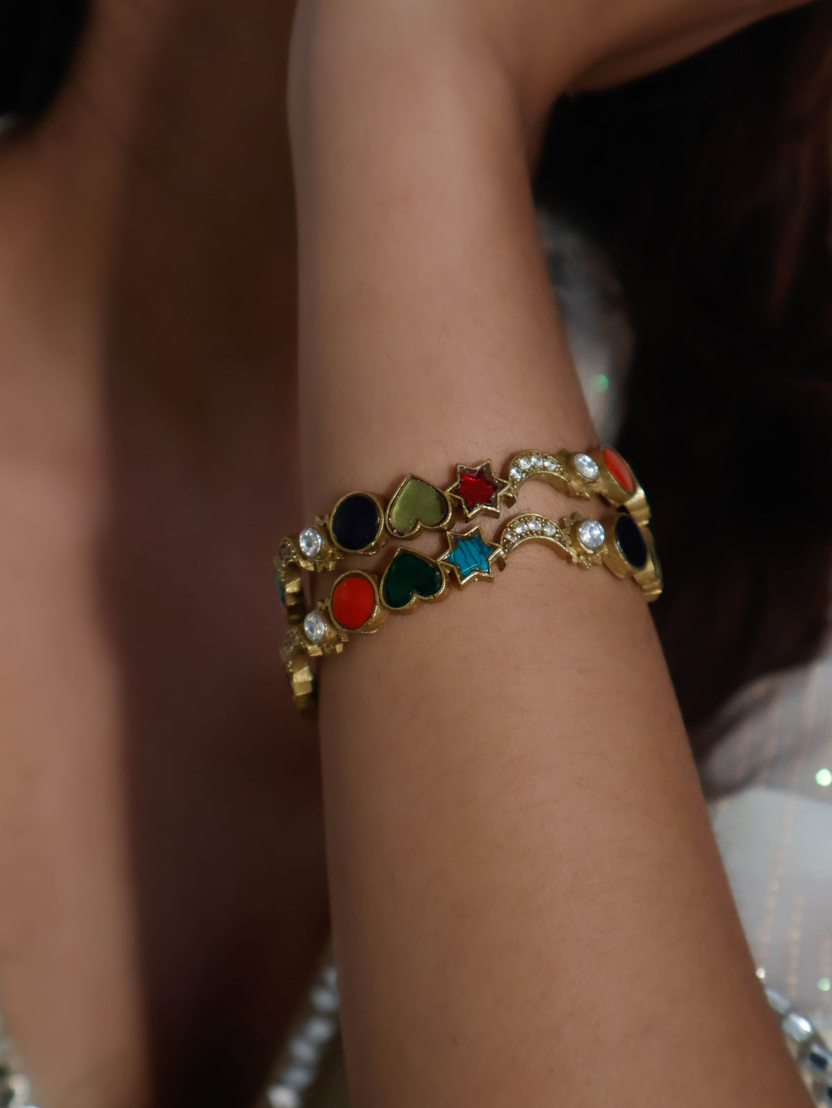 Chaand Multicolored Bangles - Pair of 2