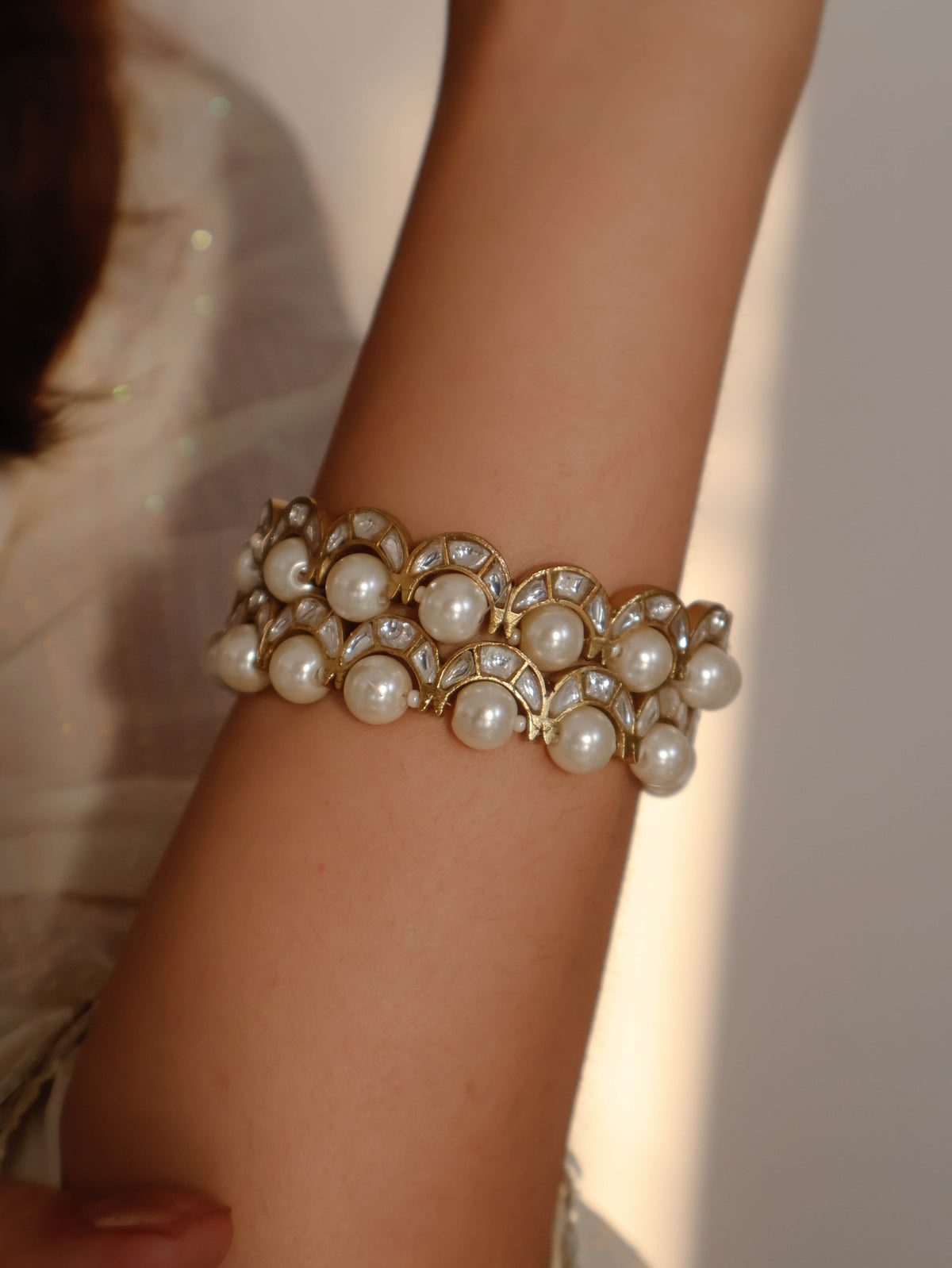 Shashi Kundan Bangles - Pair of 2