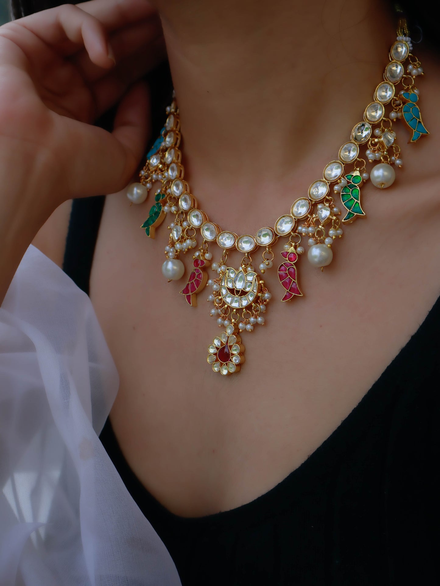 Alisha Multicolored Kundan Necklace