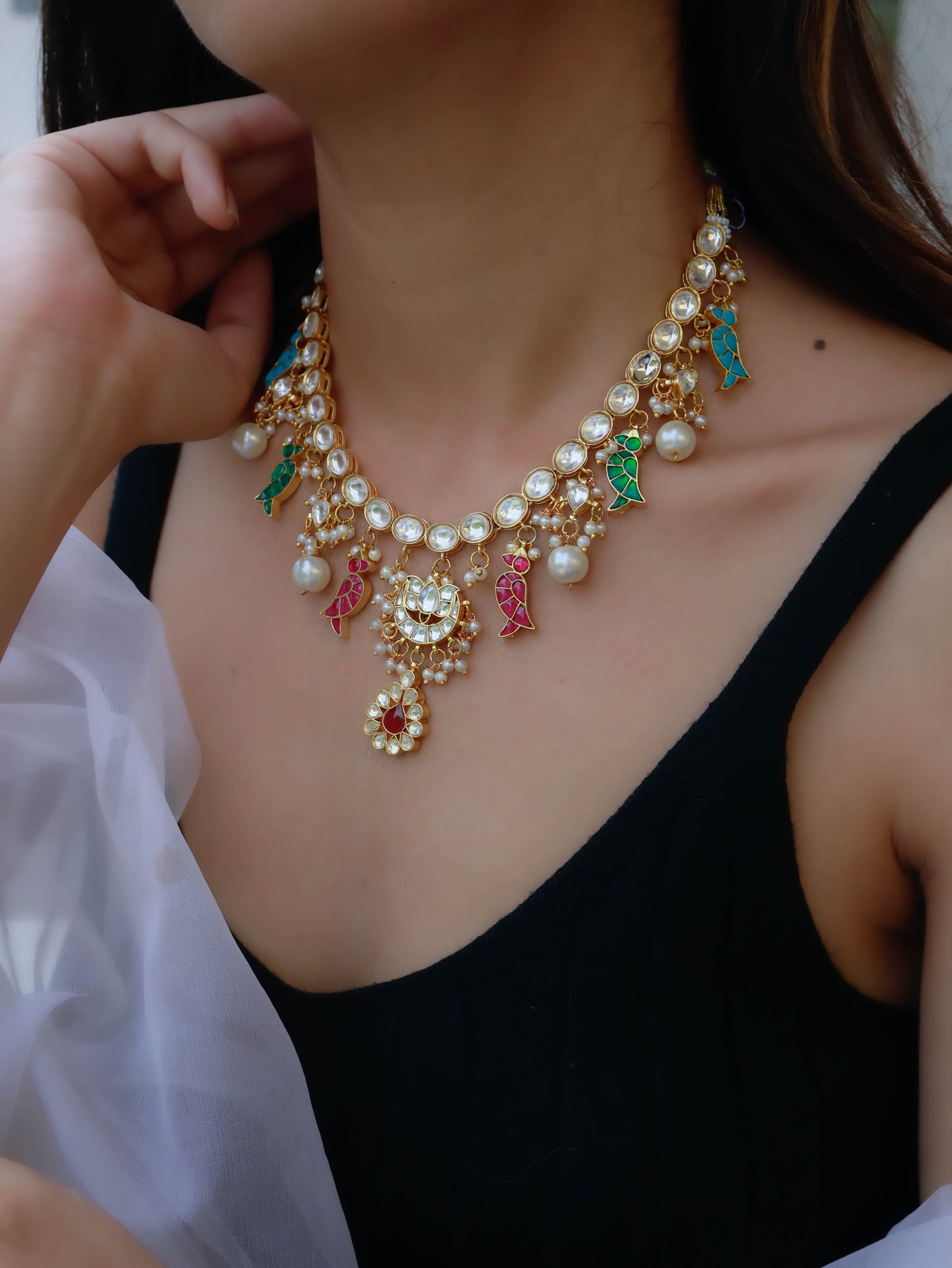 Alisha Multicolored Kundan Necklace