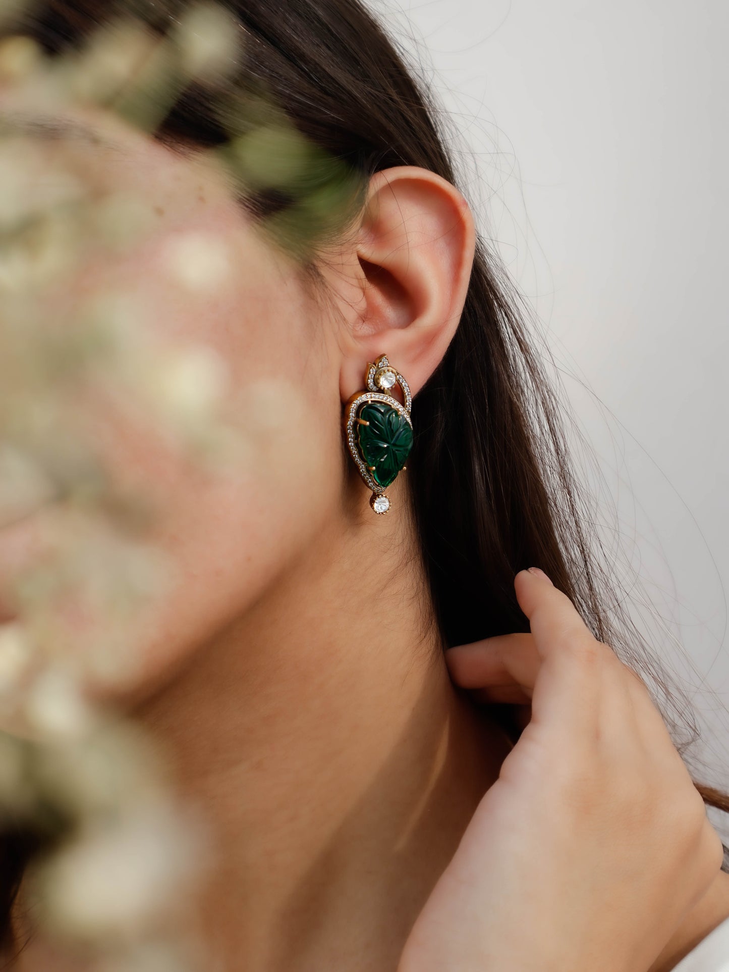 Gayatri Green Earrings
