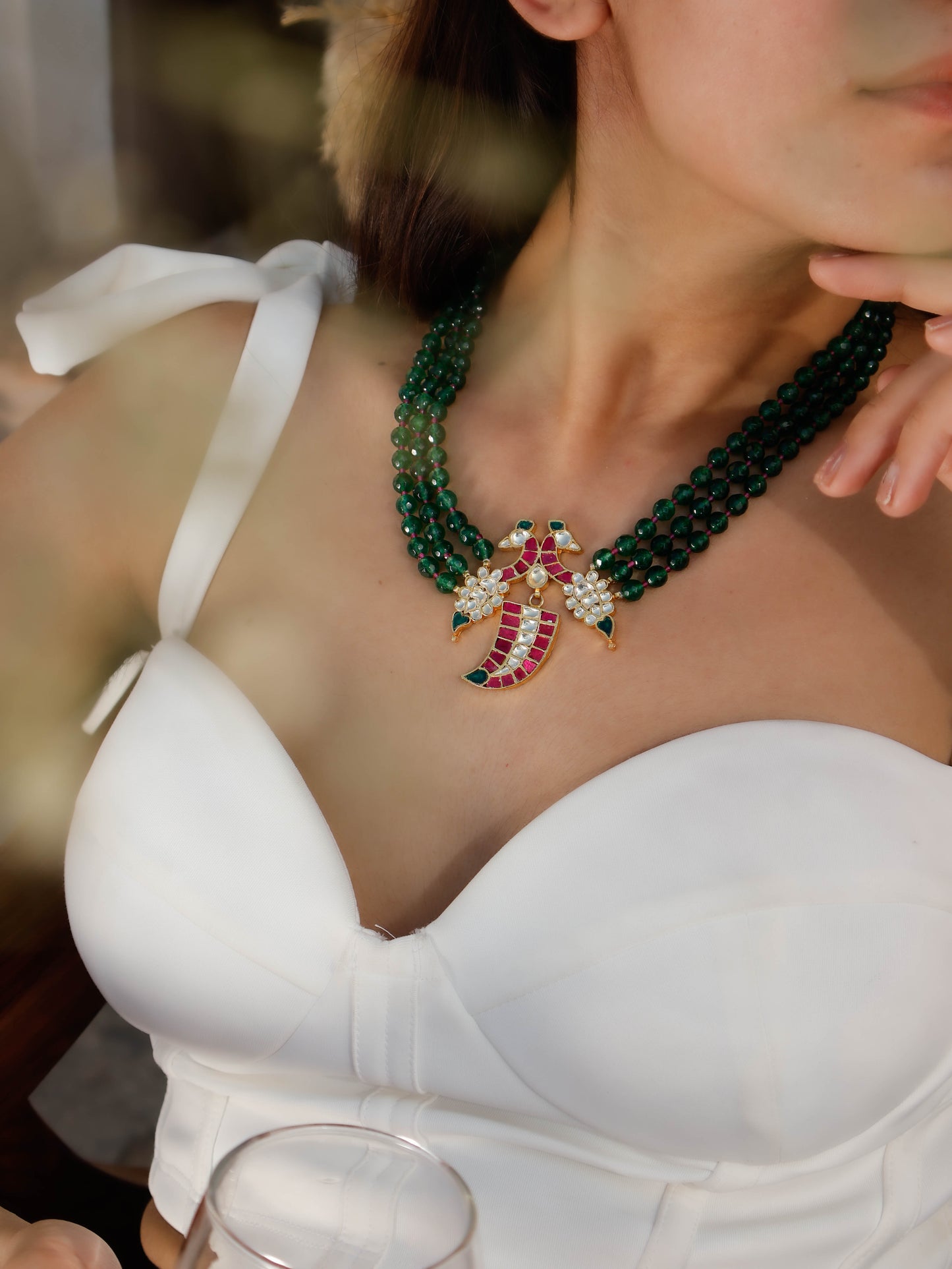 Pip Green Peacock Necklace