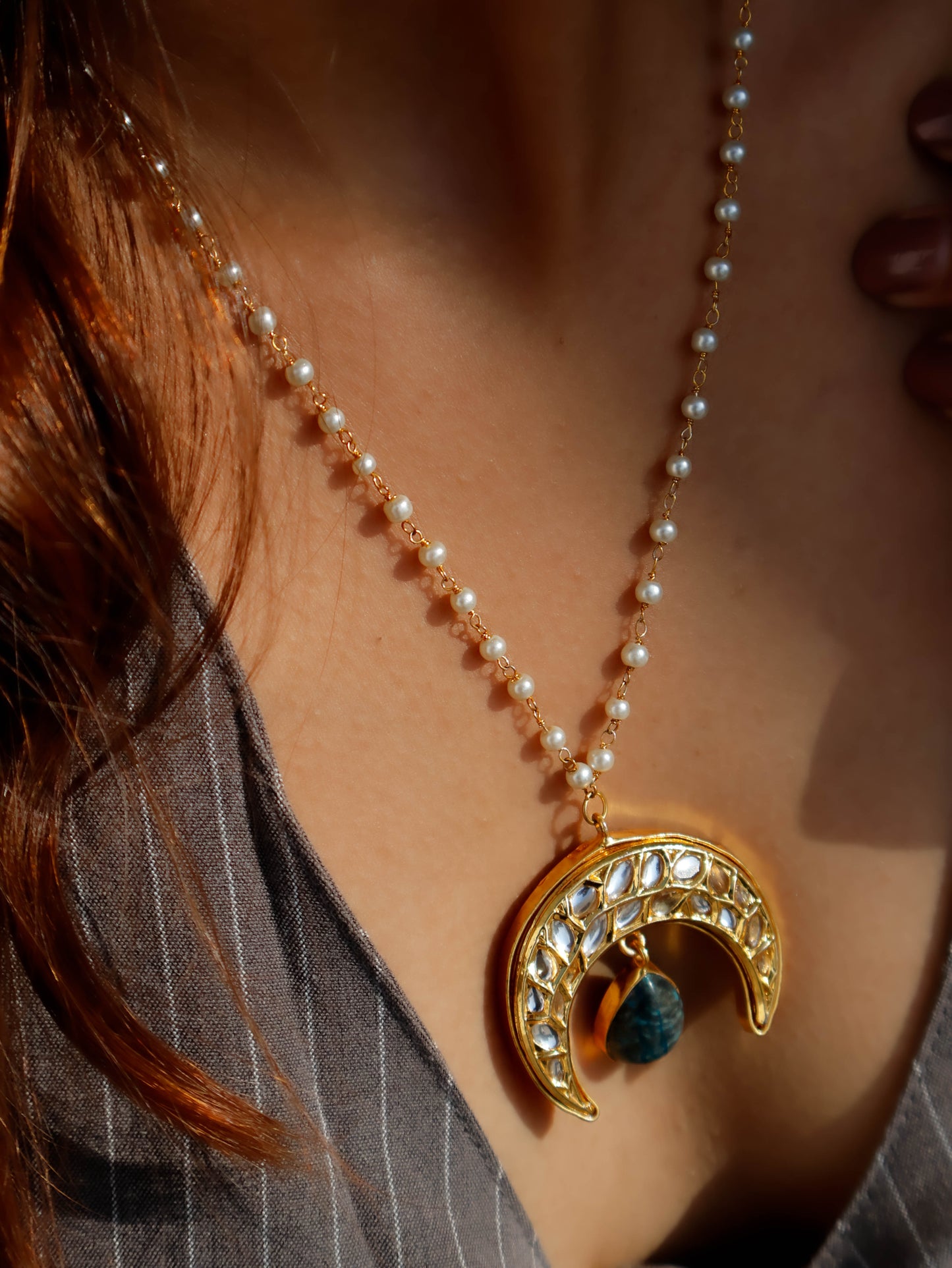 Juni Pendant Kundan Necklace