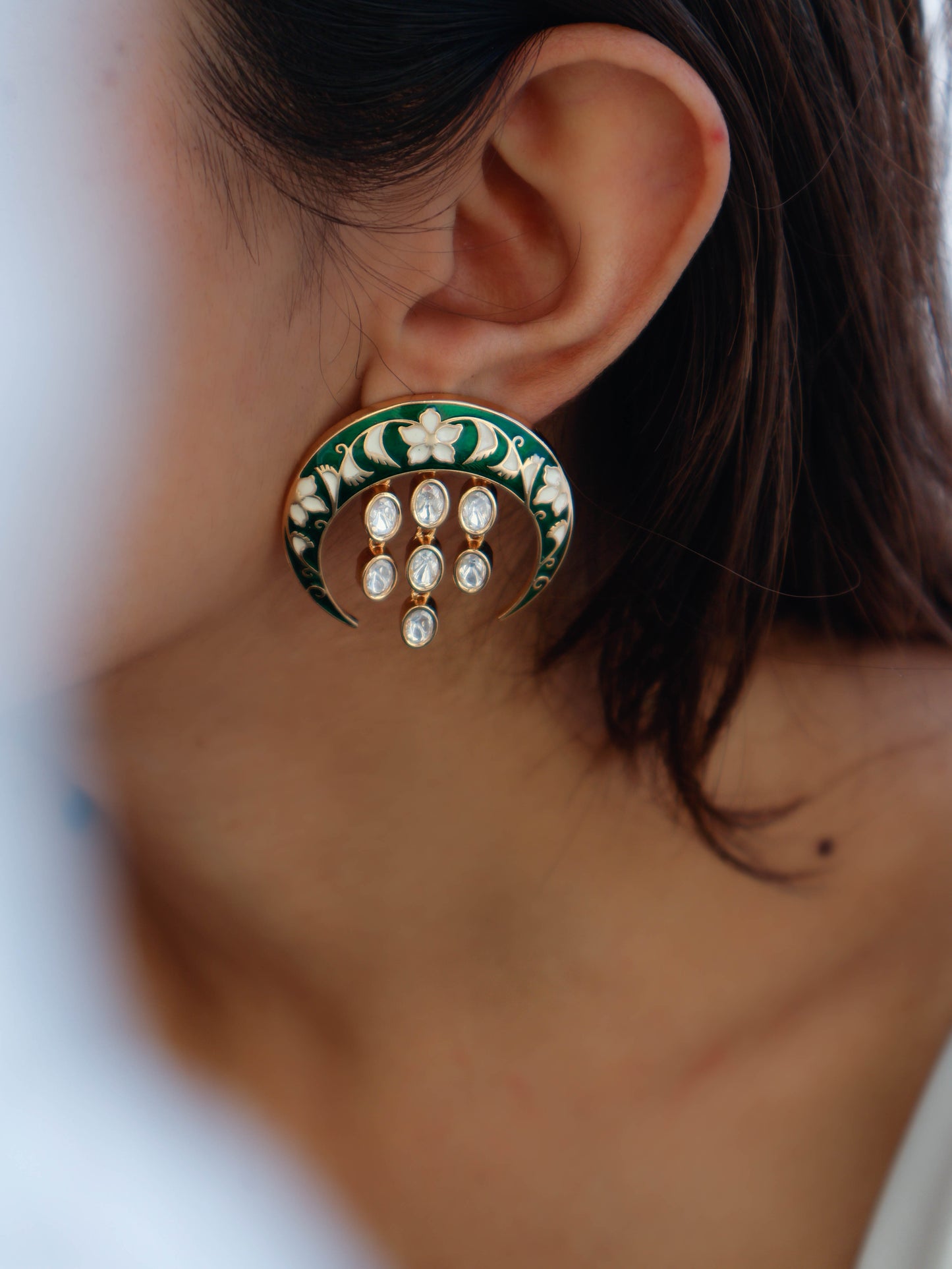 Sophie Green Meenakari Kundan Earrings