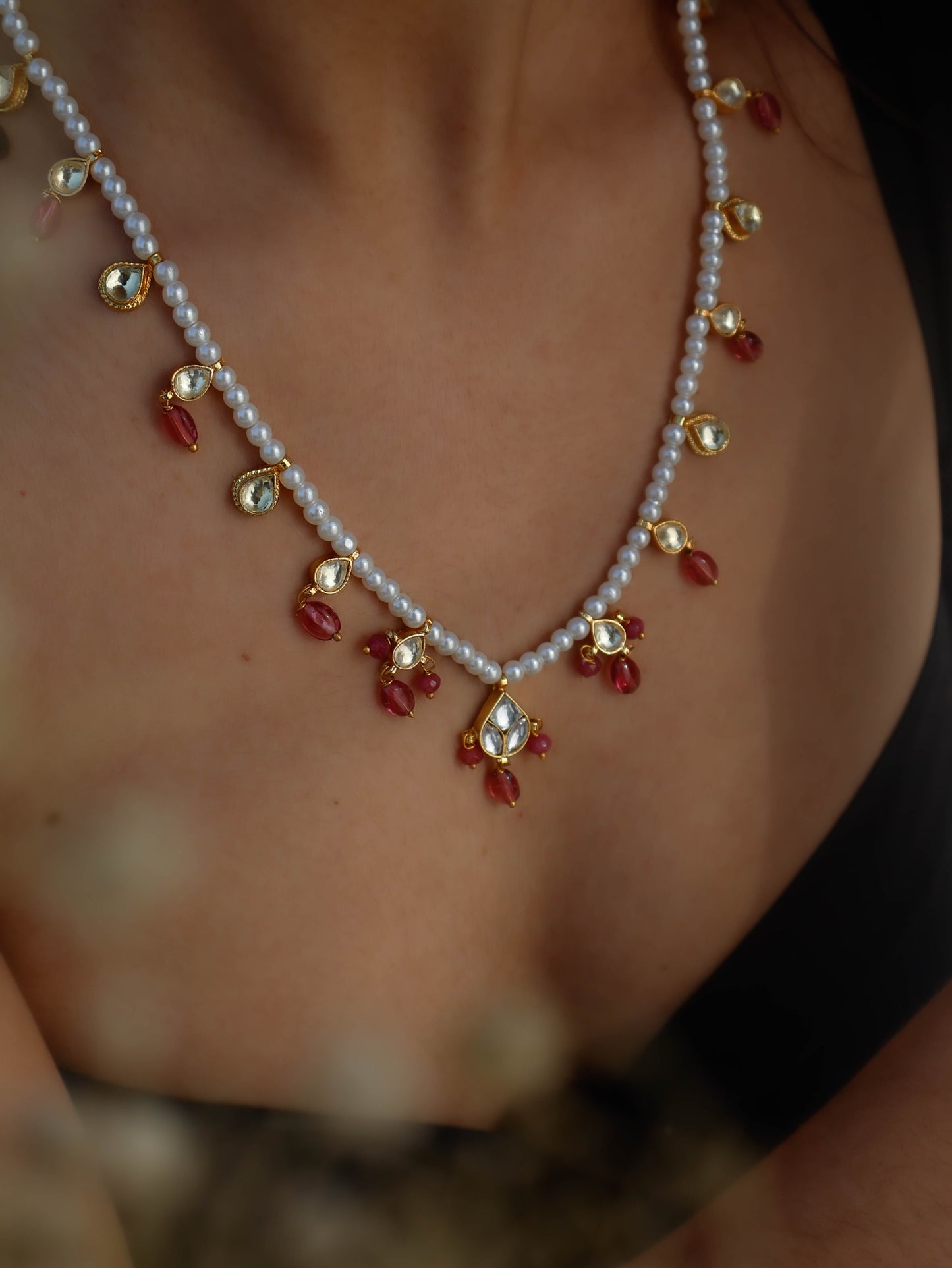 Eira Kundan Pearl Necklace