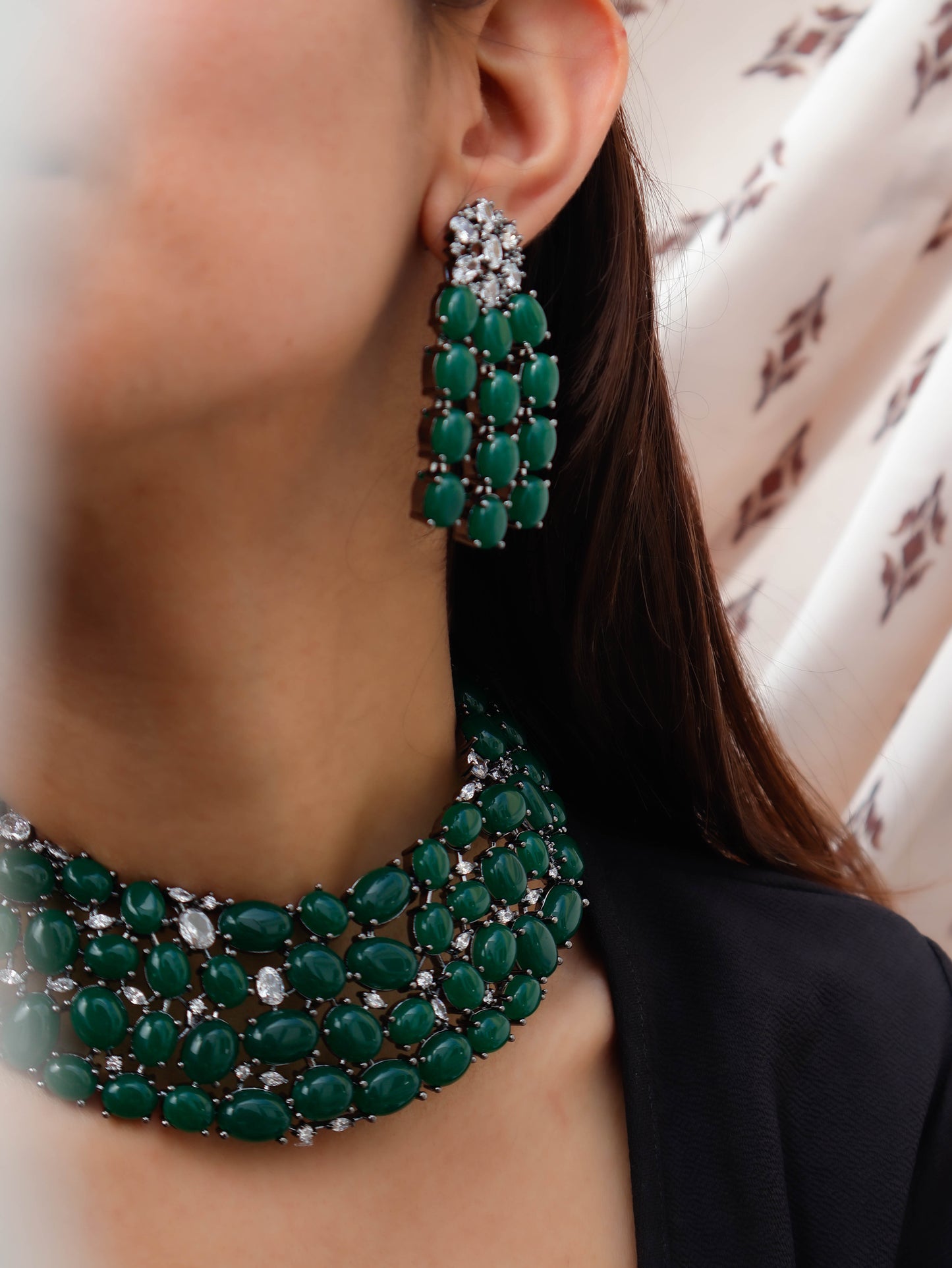 Vipula Green Necklace Set