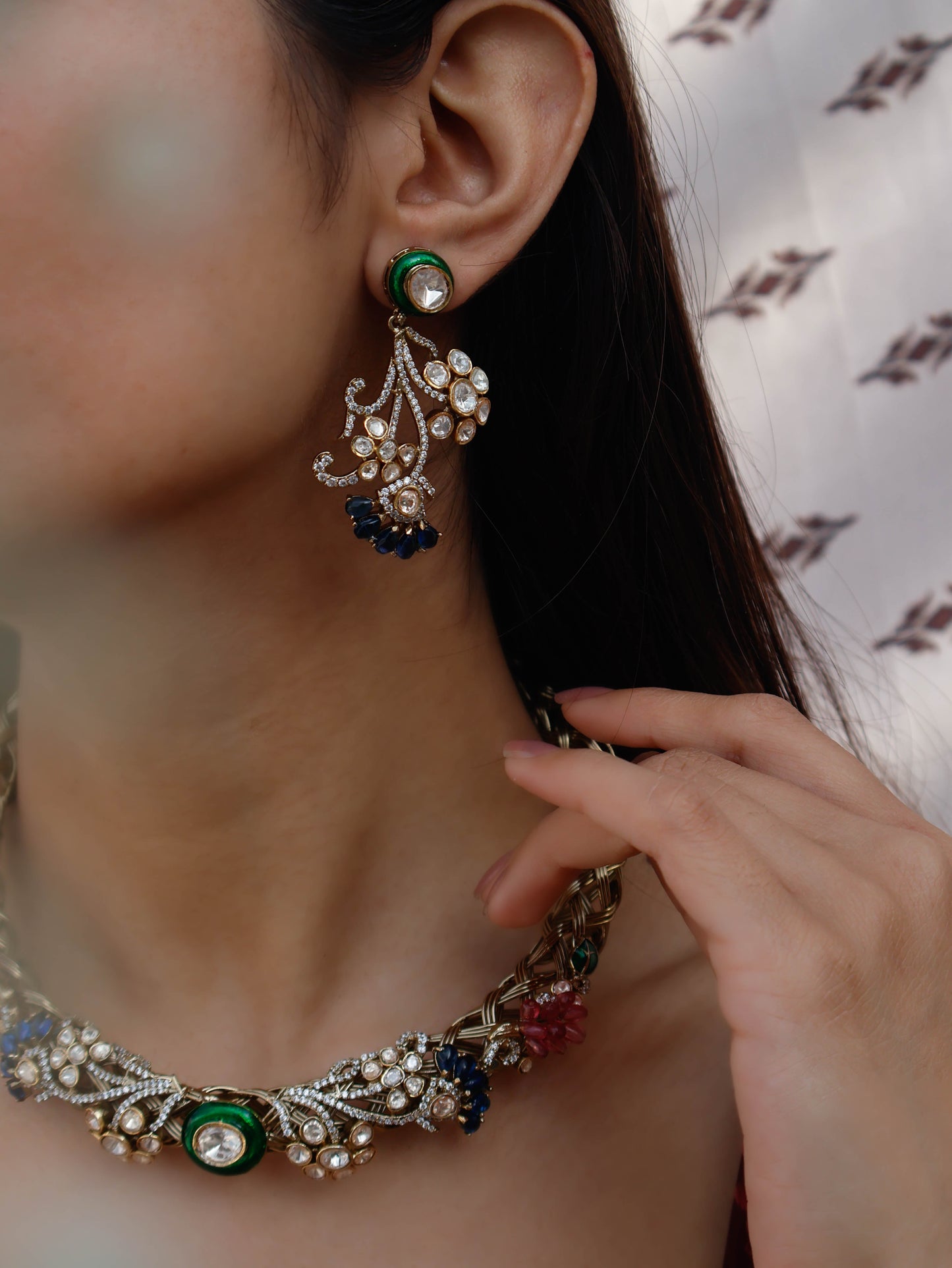 Kilsa Multicolored Kundan Hasli Necklace Set