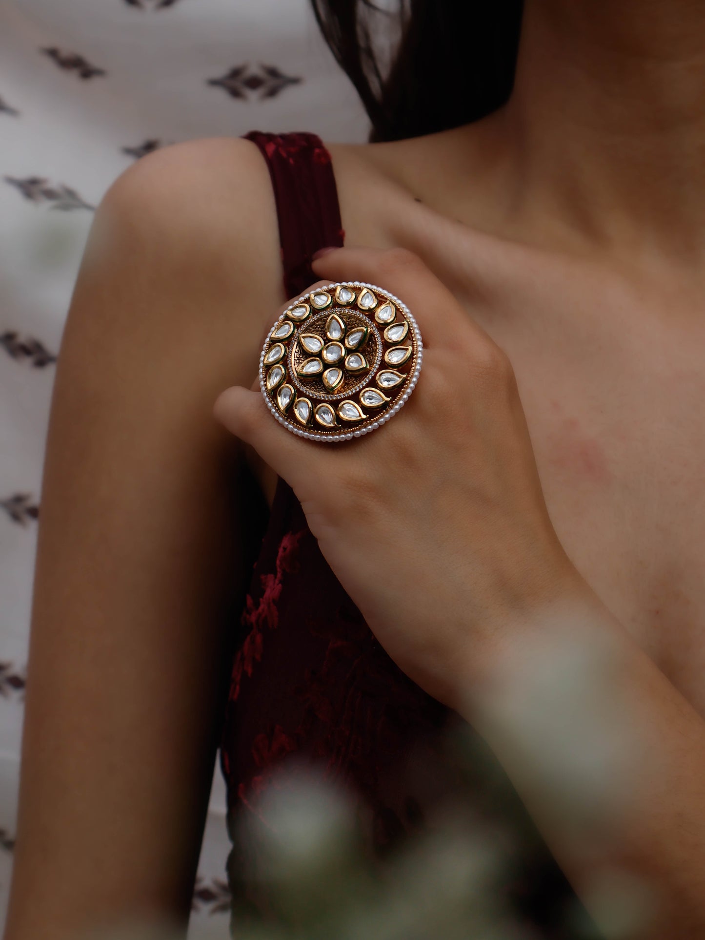 Habiba Embossed Ring