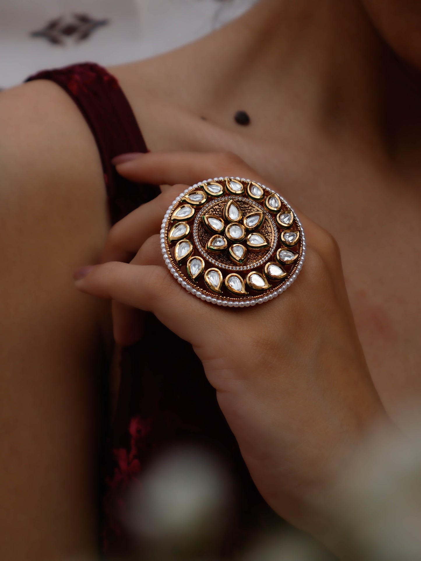Habiba Embossed Ring