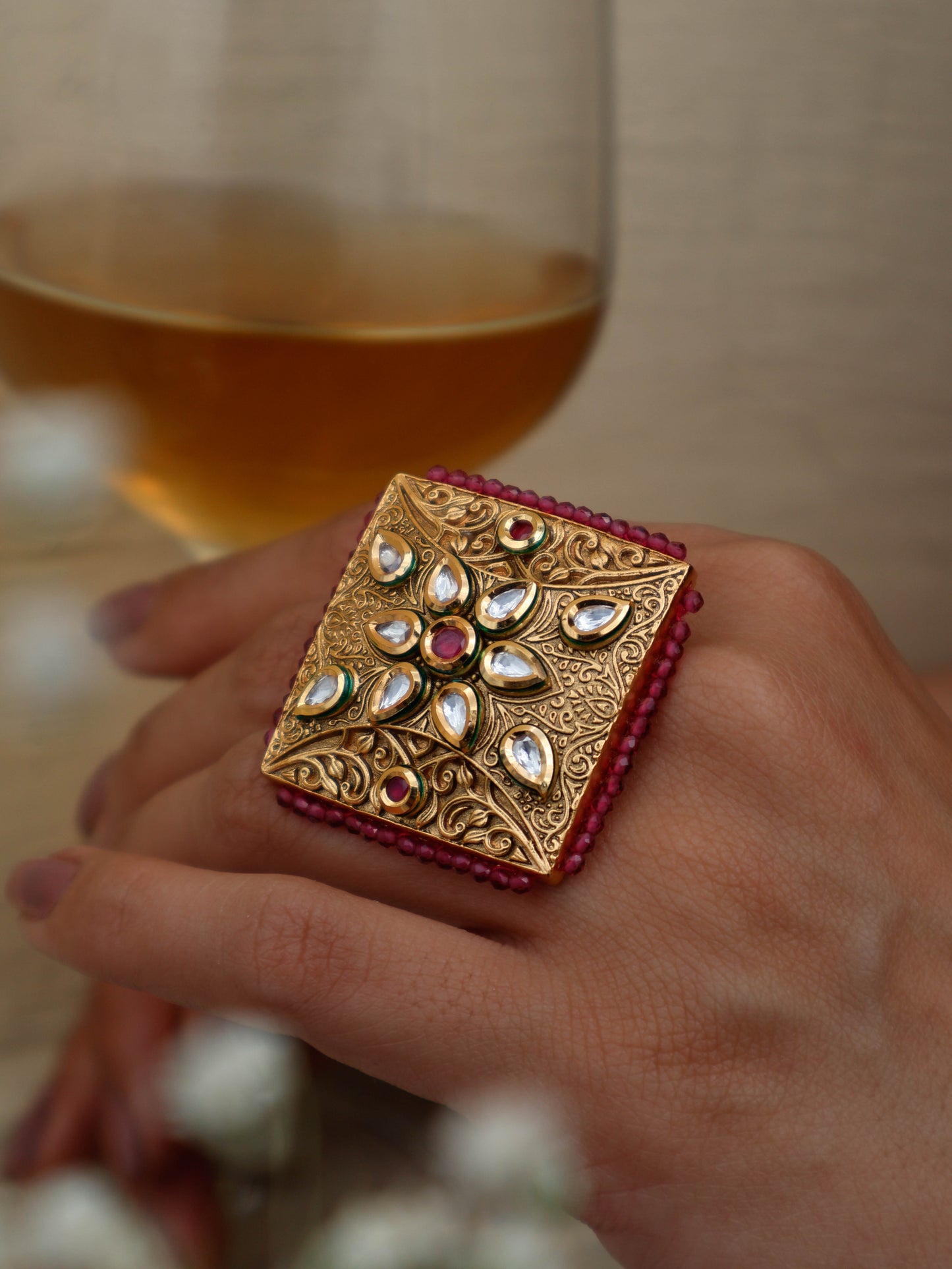 Giaa Embossed Ring