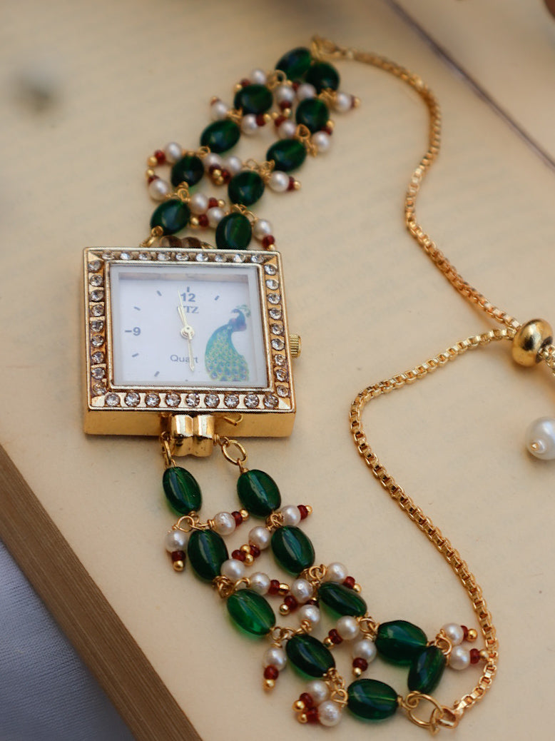 Seher Green Wrist Watch