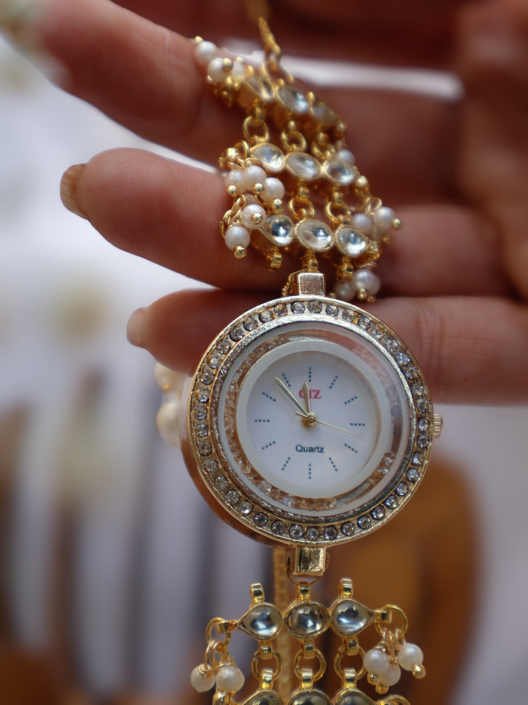 Bennet Kundan Pearls Wrist Watch