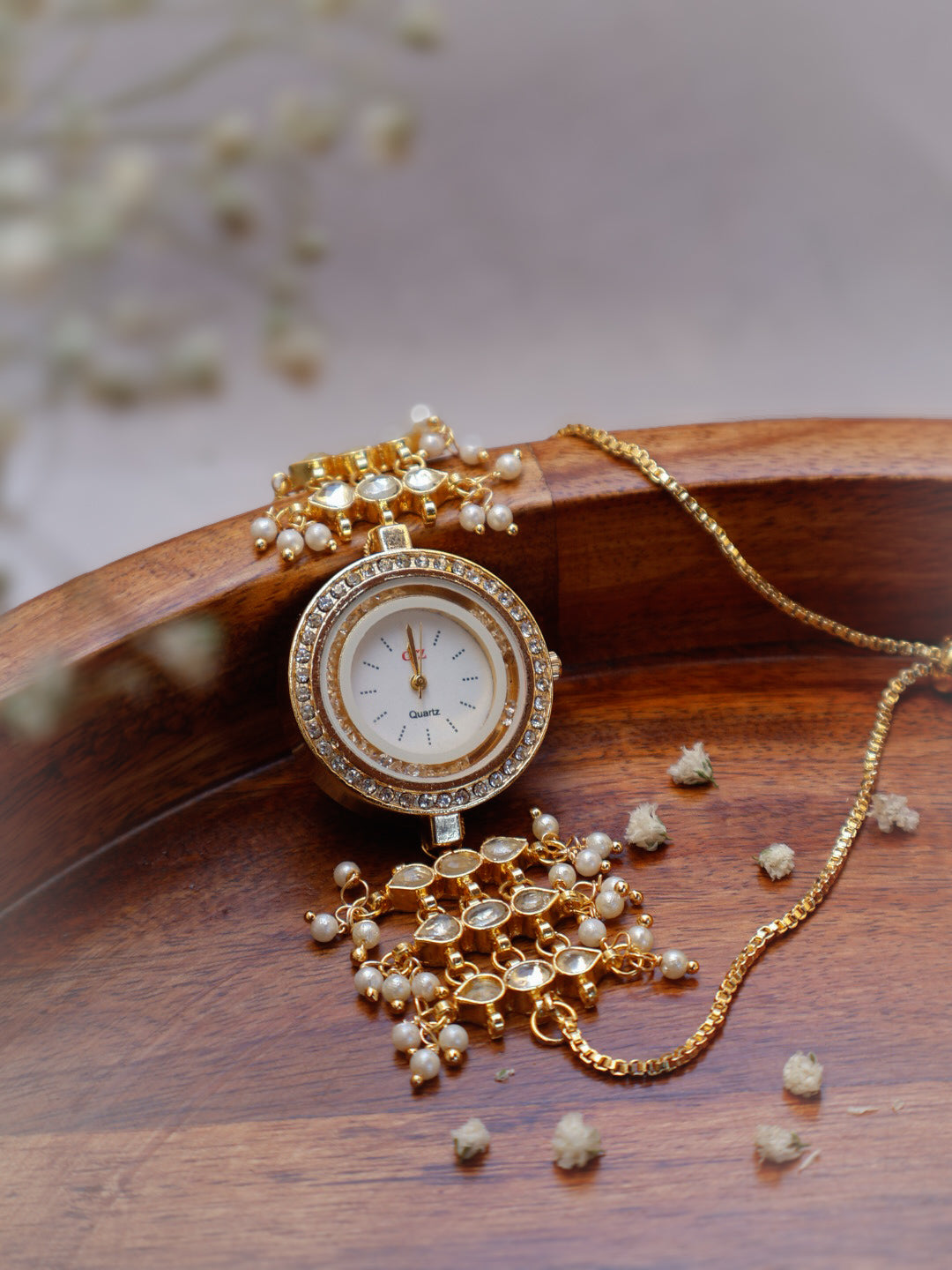 Bennet Kundan Pearls Wrist Watch