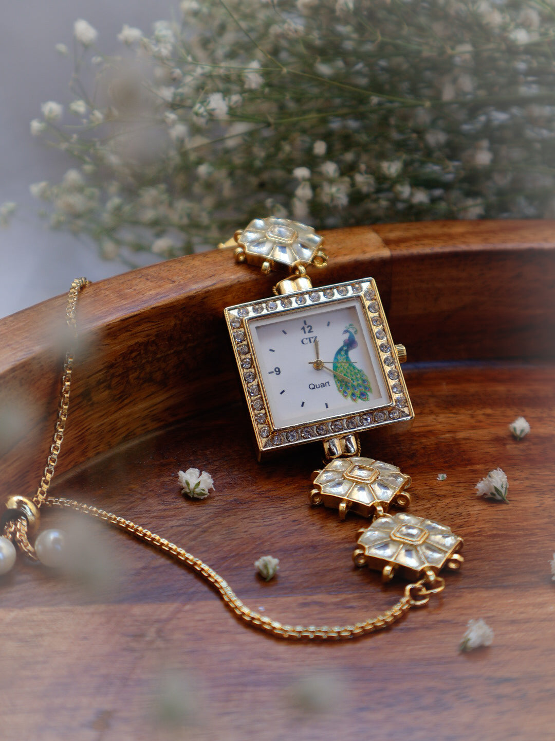 Cova Kundan Wrist Watch