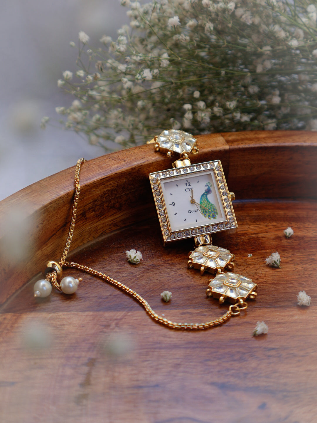 Cova Kundan Wrist Watch