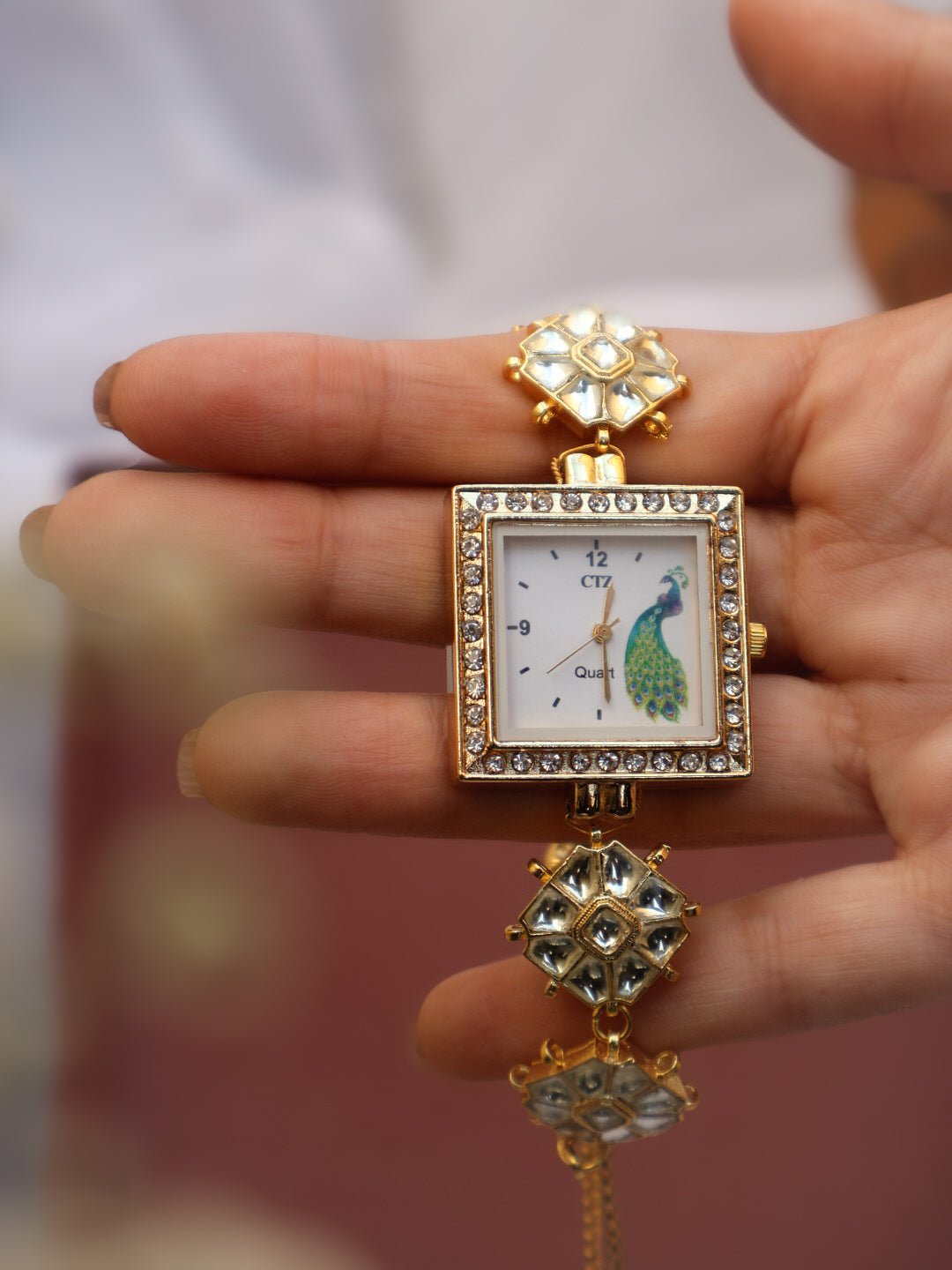 Cova Kundan Wrist Watch
