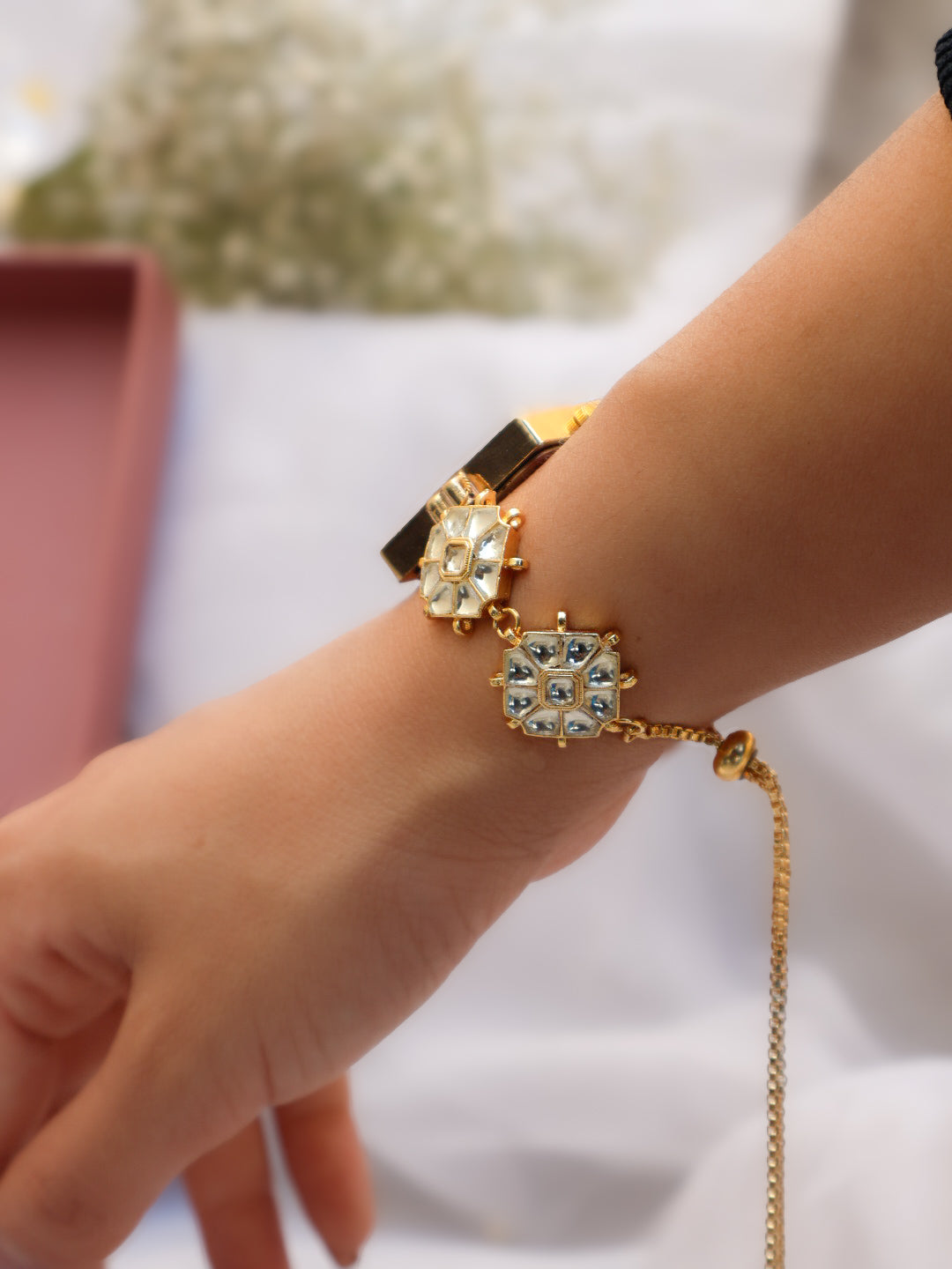 Cova Kundan Wrist Watch