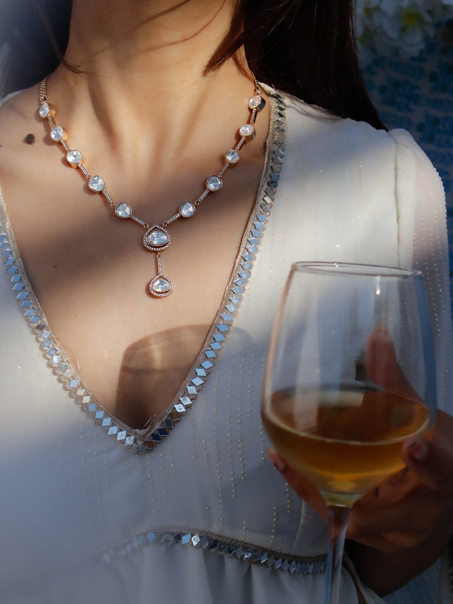Romaana Polki Necklace Set