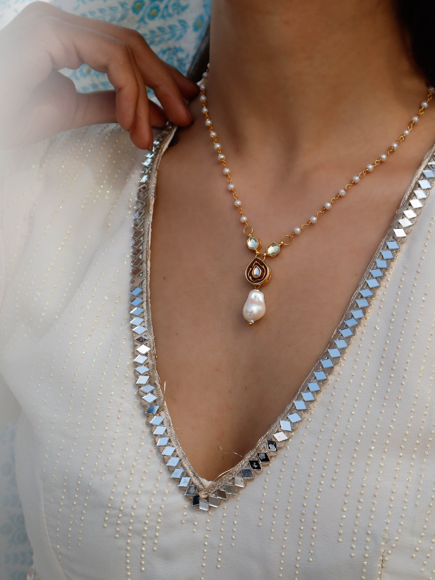 Reem Pearl Pendant Necklace